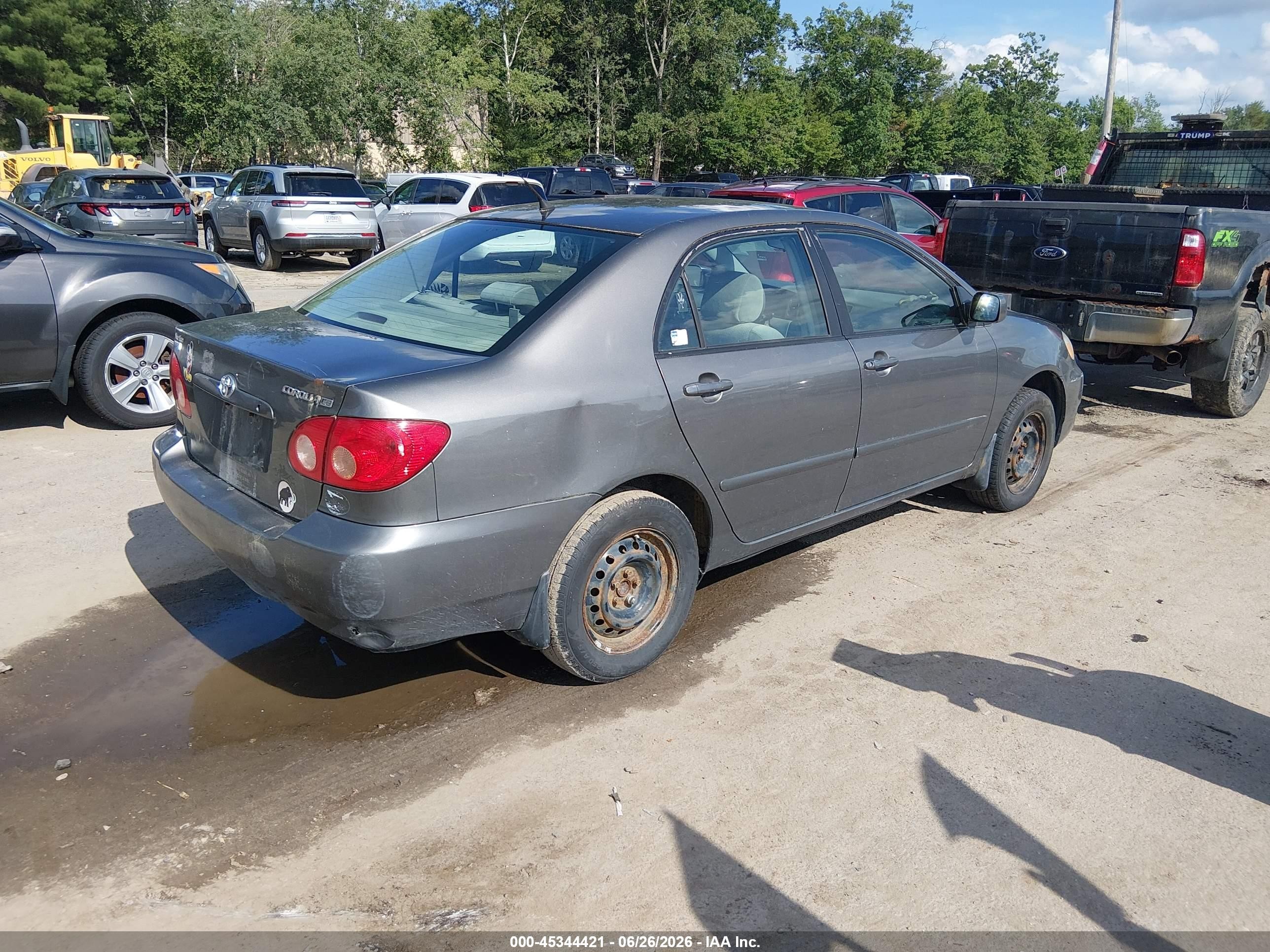 2006 Toyota Corolla Le Gray vin: 2T1BR32E76C588258