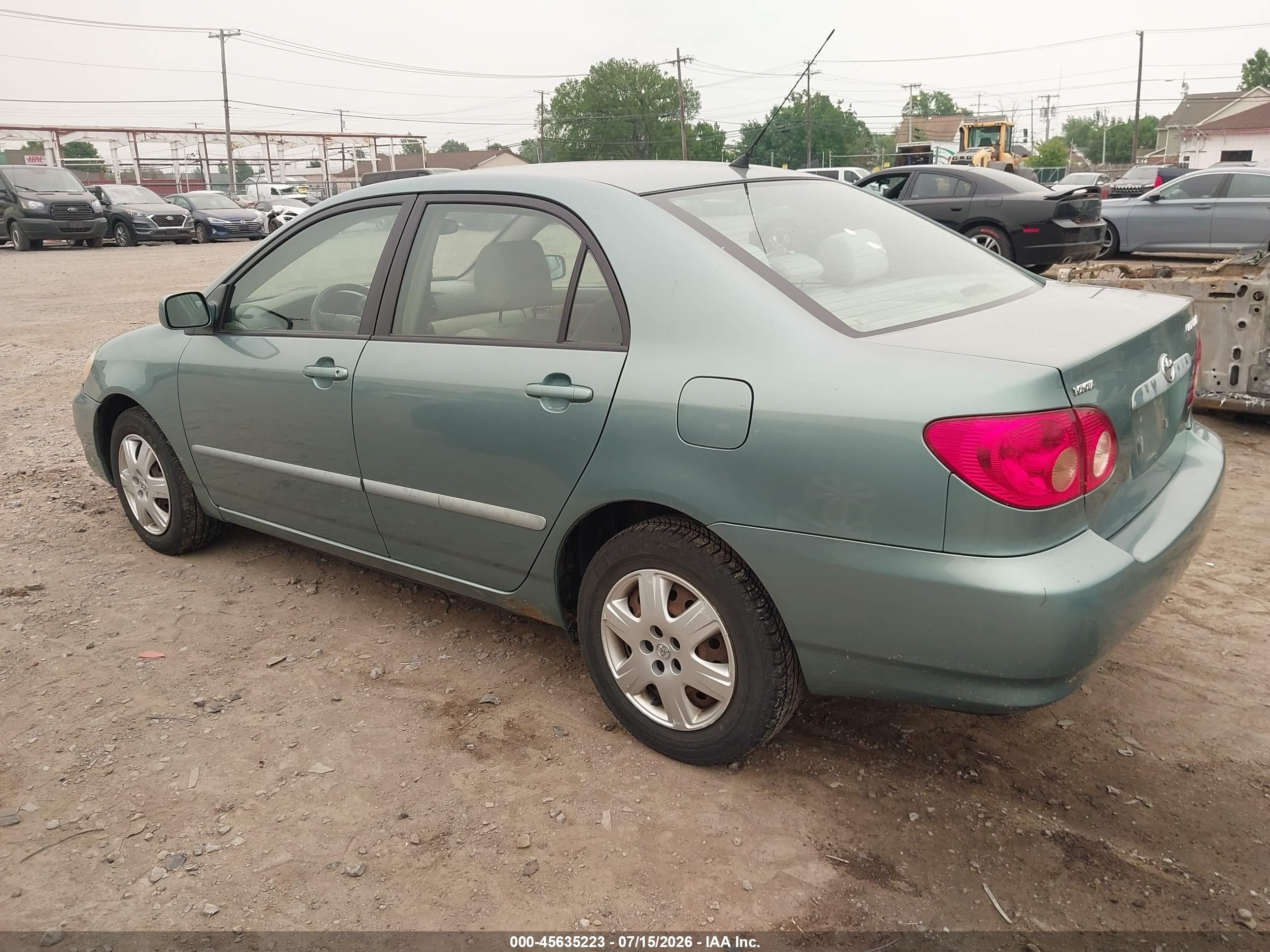 2006 Toyota Corolla Le Бирюзовый vin: 2T1BR32E76C589927