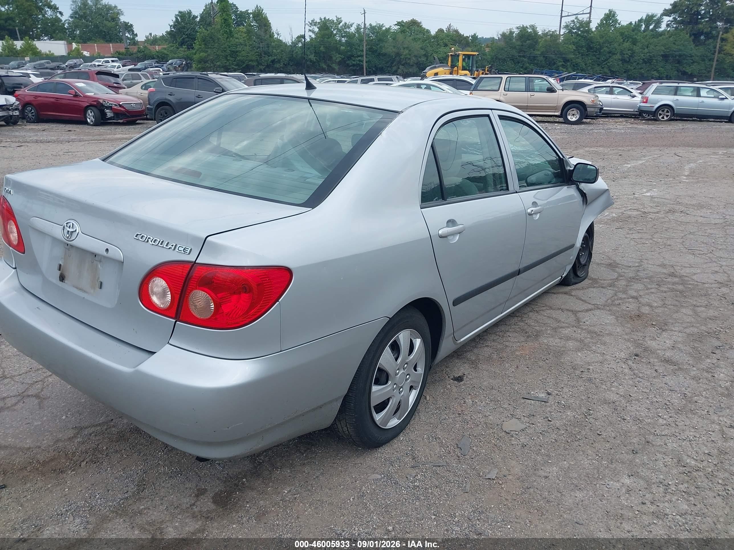 2006 Toyota Corolla Ce Silver vin: 2T1BR32E76C620545