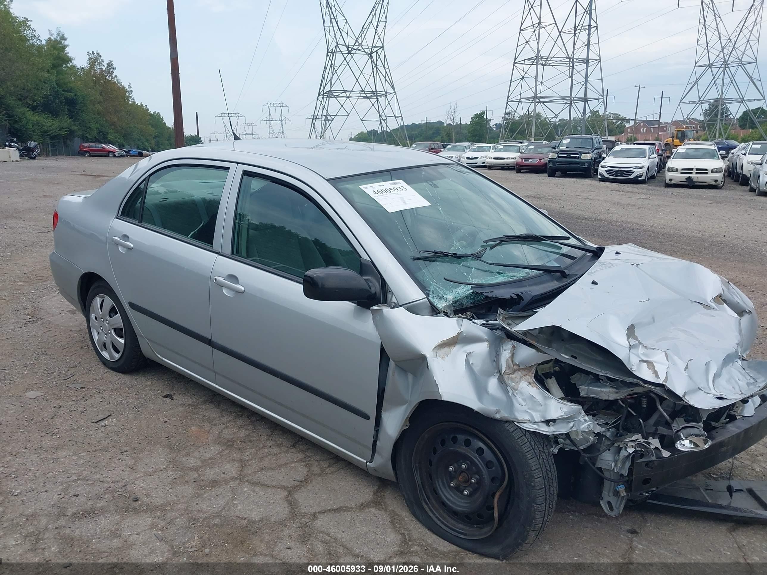 2006 Toyota Corolla Ce Silver vin: 2T1BR32E76C620545