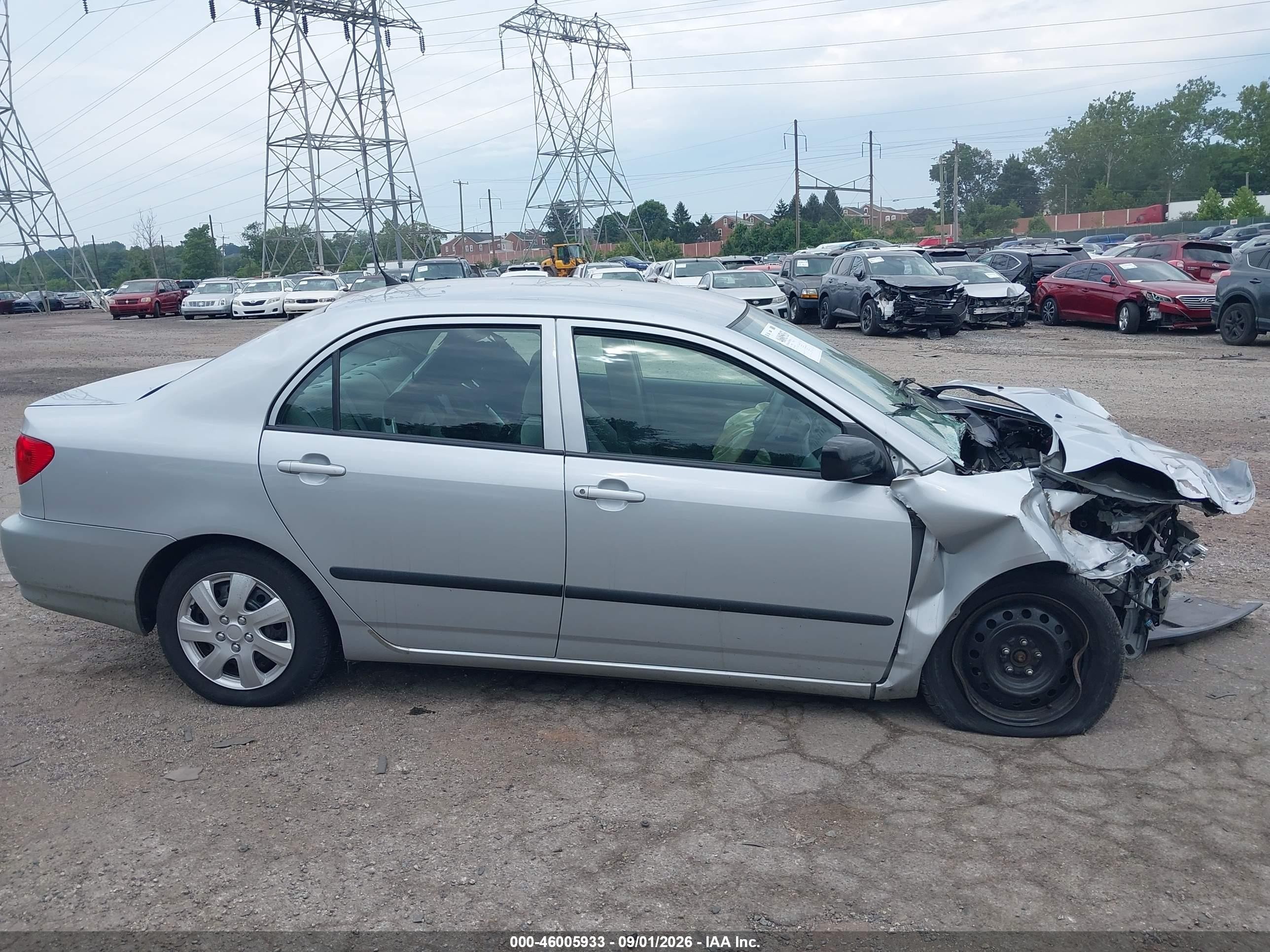 2006 Toyota Corolla Ce Silver vin: 2T1BR32E76C620545