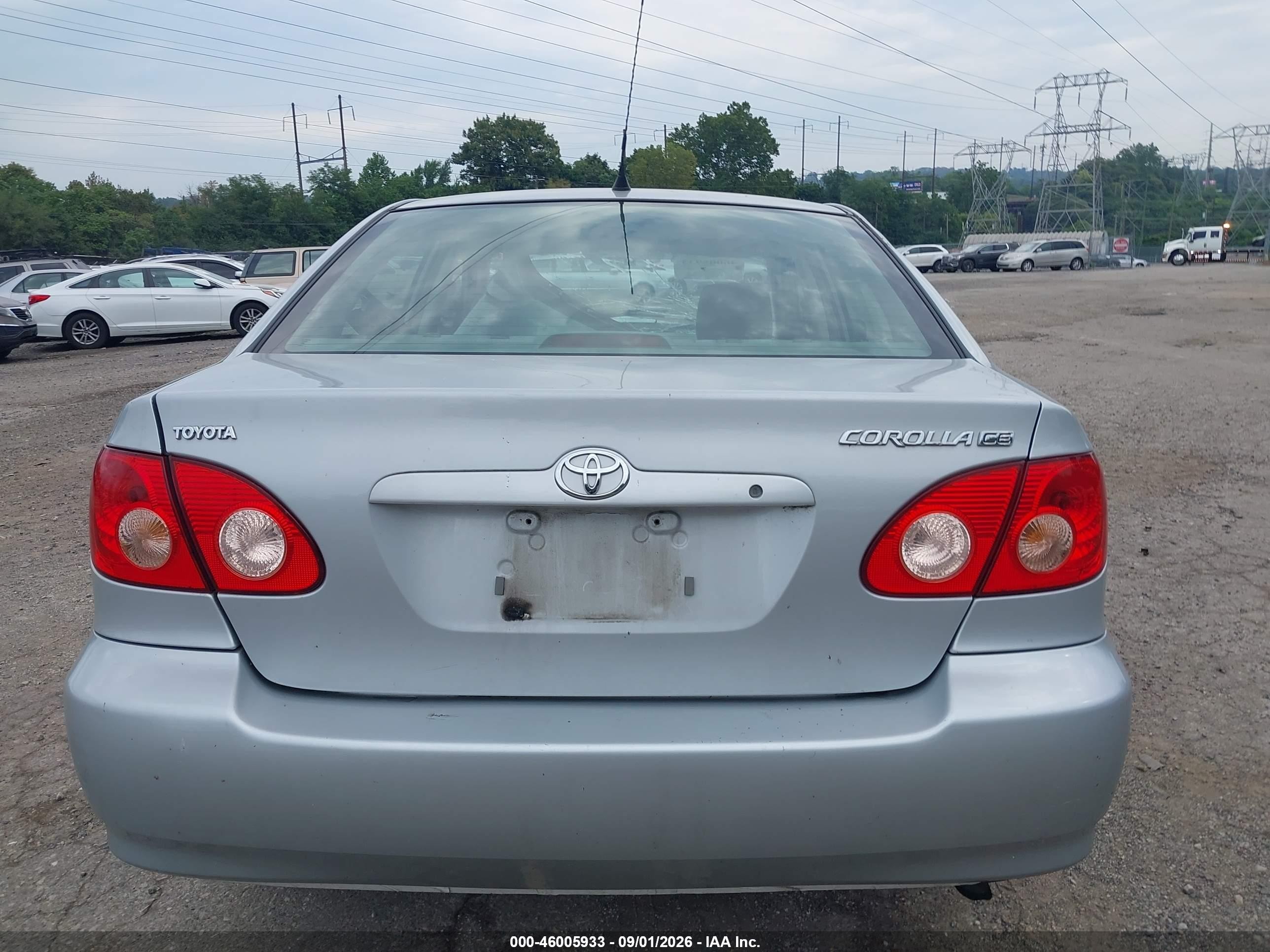 2006 Toyota Corolla Ce Silver vin: 2T1BR32E76C620545