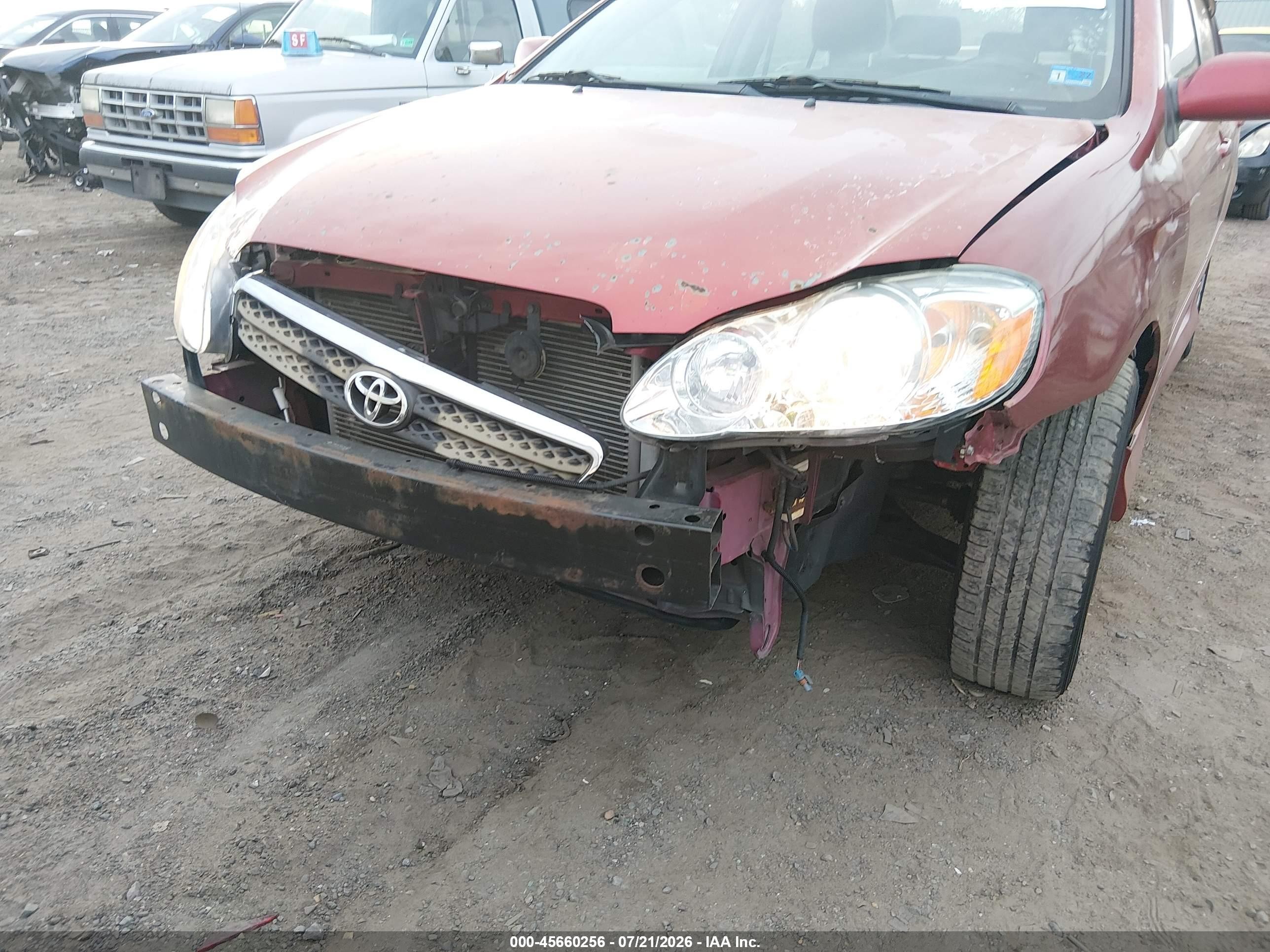 2006 Toyota Corolla S Красный vin: 2T1BR32E76C625499