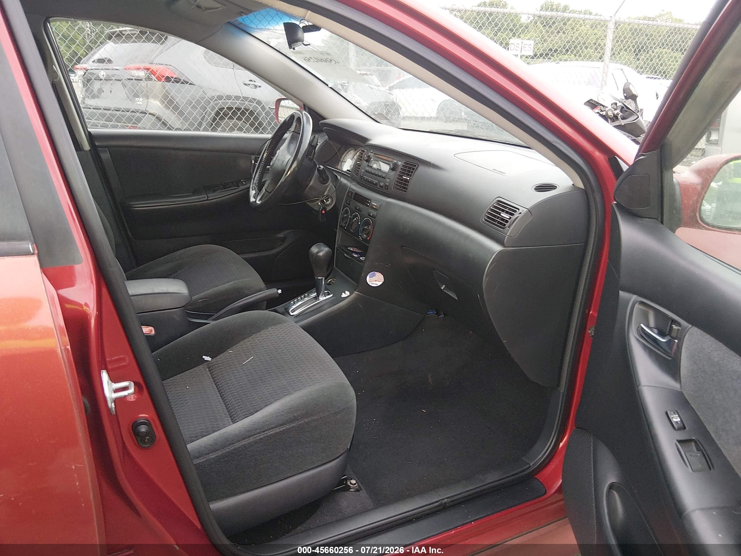 2006 Toyota Corolla S Красный vin: 2T1BR32E76C625499