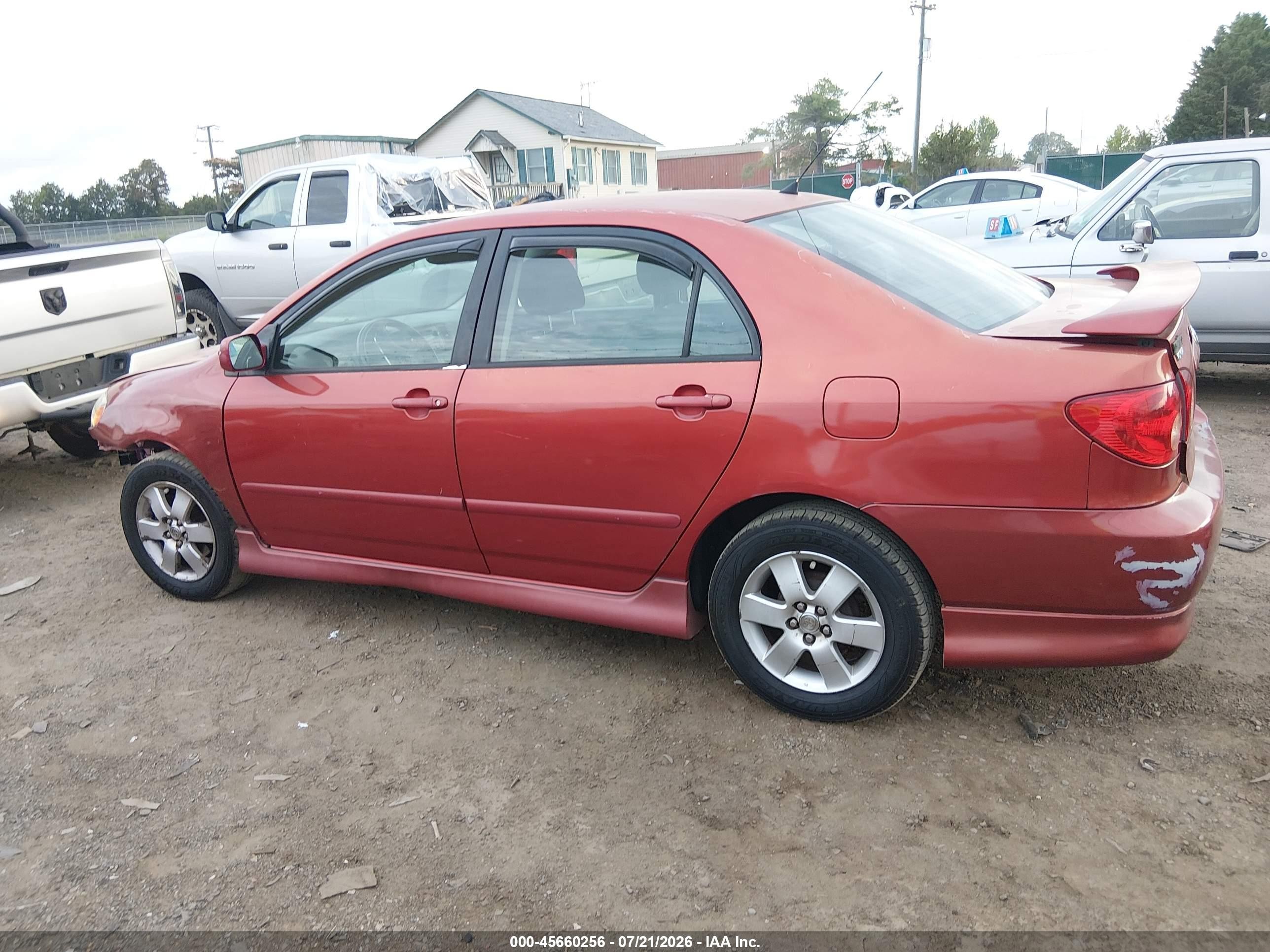 2006 Toyota Corolla S Красный vin: 2T1BR32E76C625499