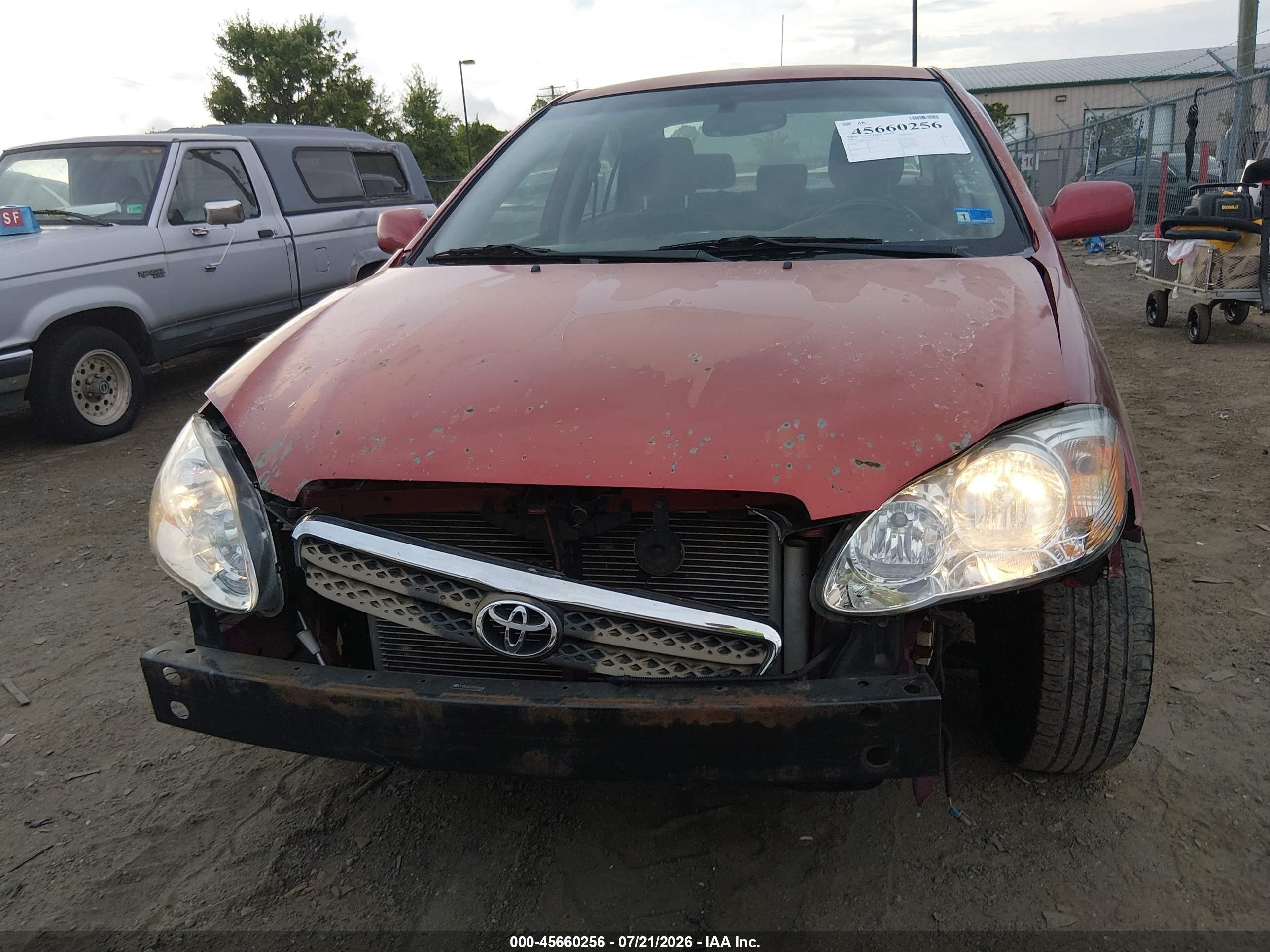 2006 Toyota Corolla S Красный vin: 2T1BR32E76C625499