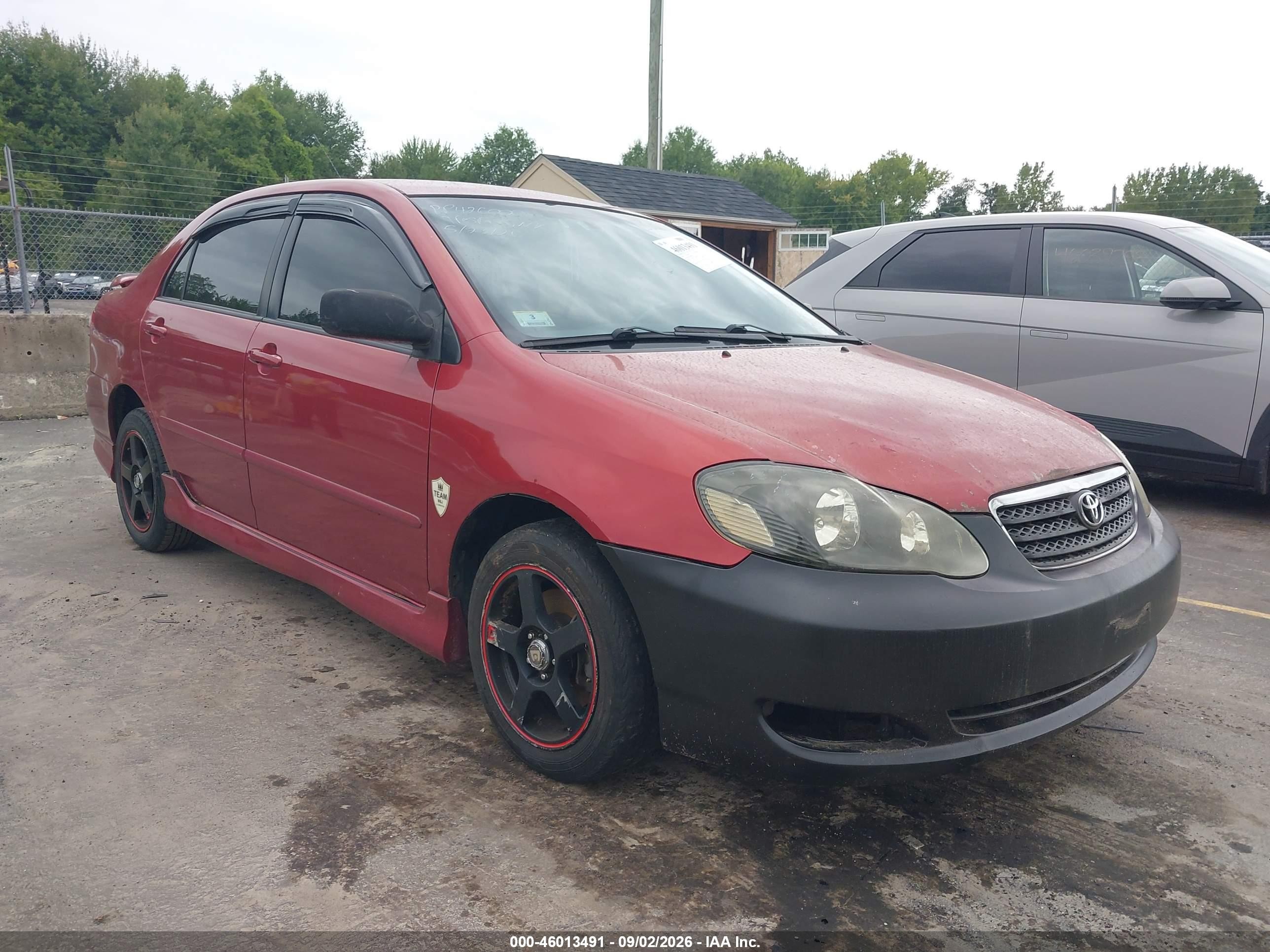 2006 Toyota Corolla S Красный vin: 2T1BR32E76C639855