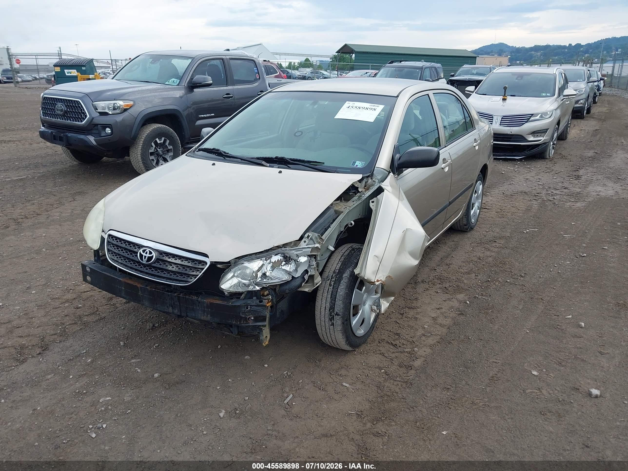 2006 Toyota Corolla Ce Cream vin: 2T1BR32E76C646840