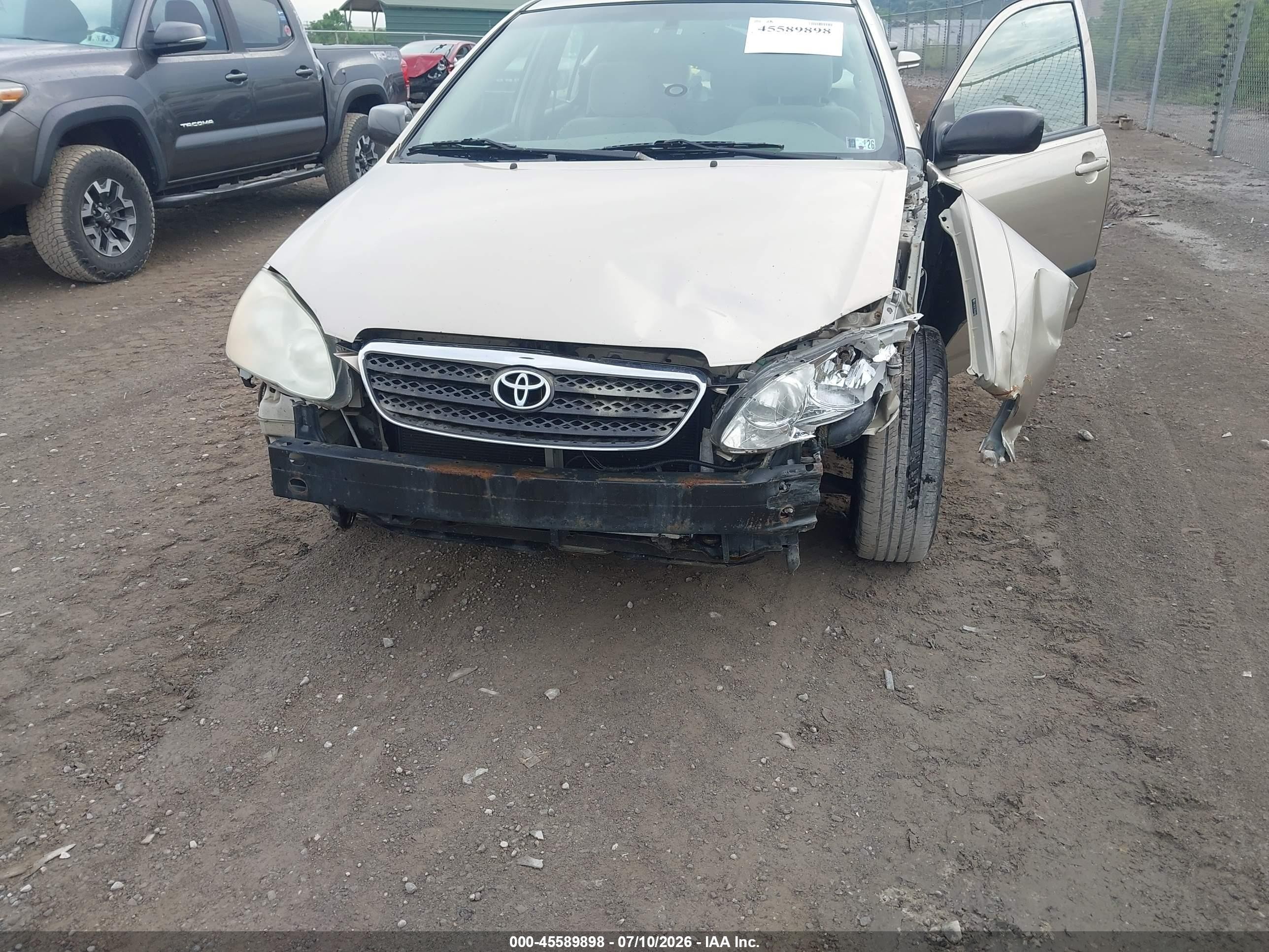 2006 Toyota Corolla Ce Cream vin: 2T1BR32E76C646840