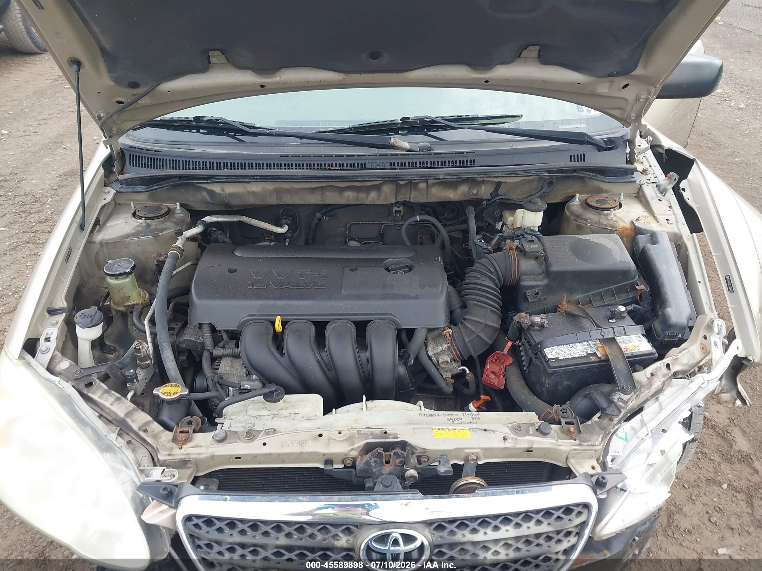 2006 Toyota Corolla Ce Cream vin: 2T1BR32E76C646840