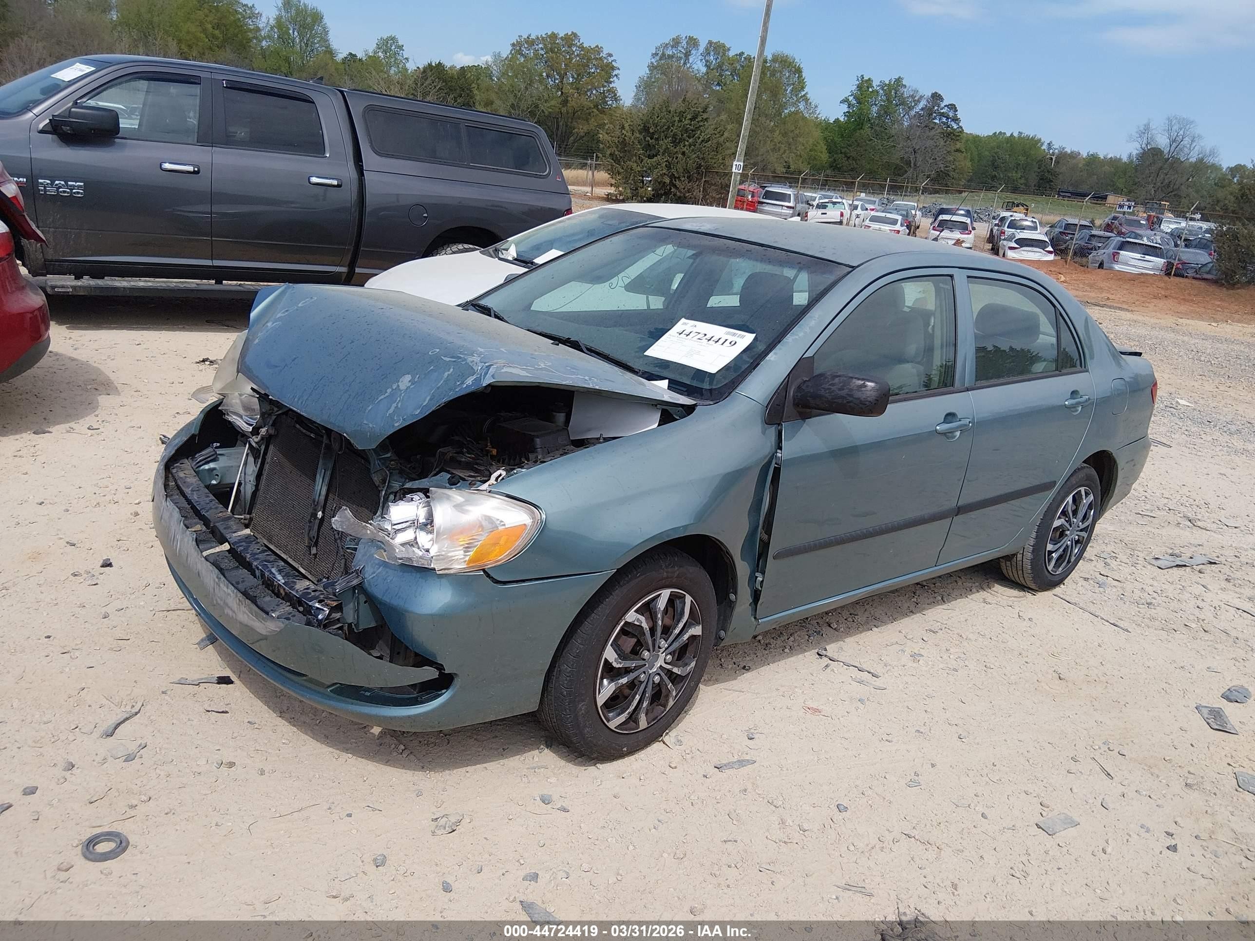 2006 Toyota Corolla Ce Green vin: 2T1BR32E76C647292