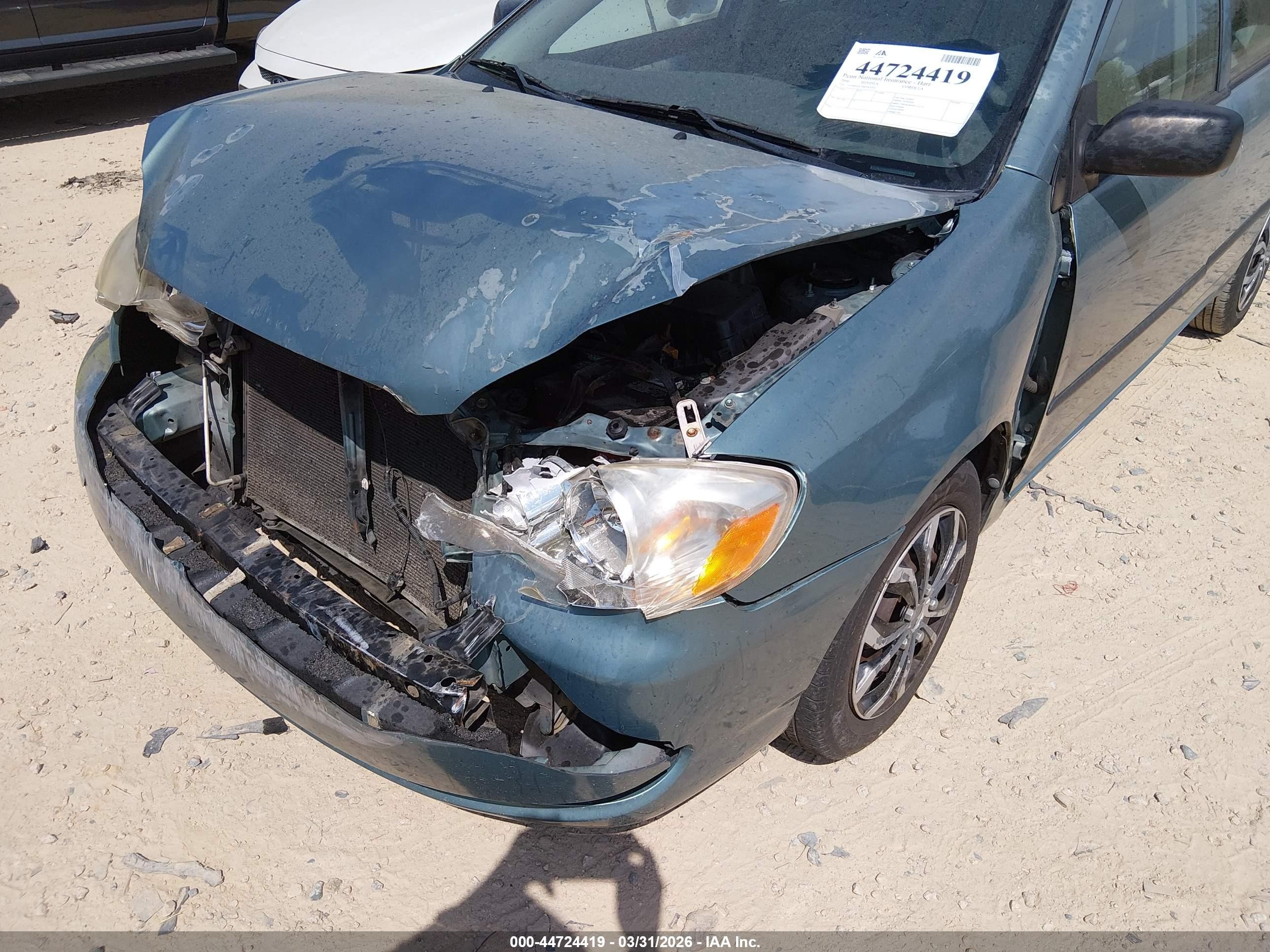 2006 Toyota Corolla Ce Green vin: 2T1BR32E76C647292