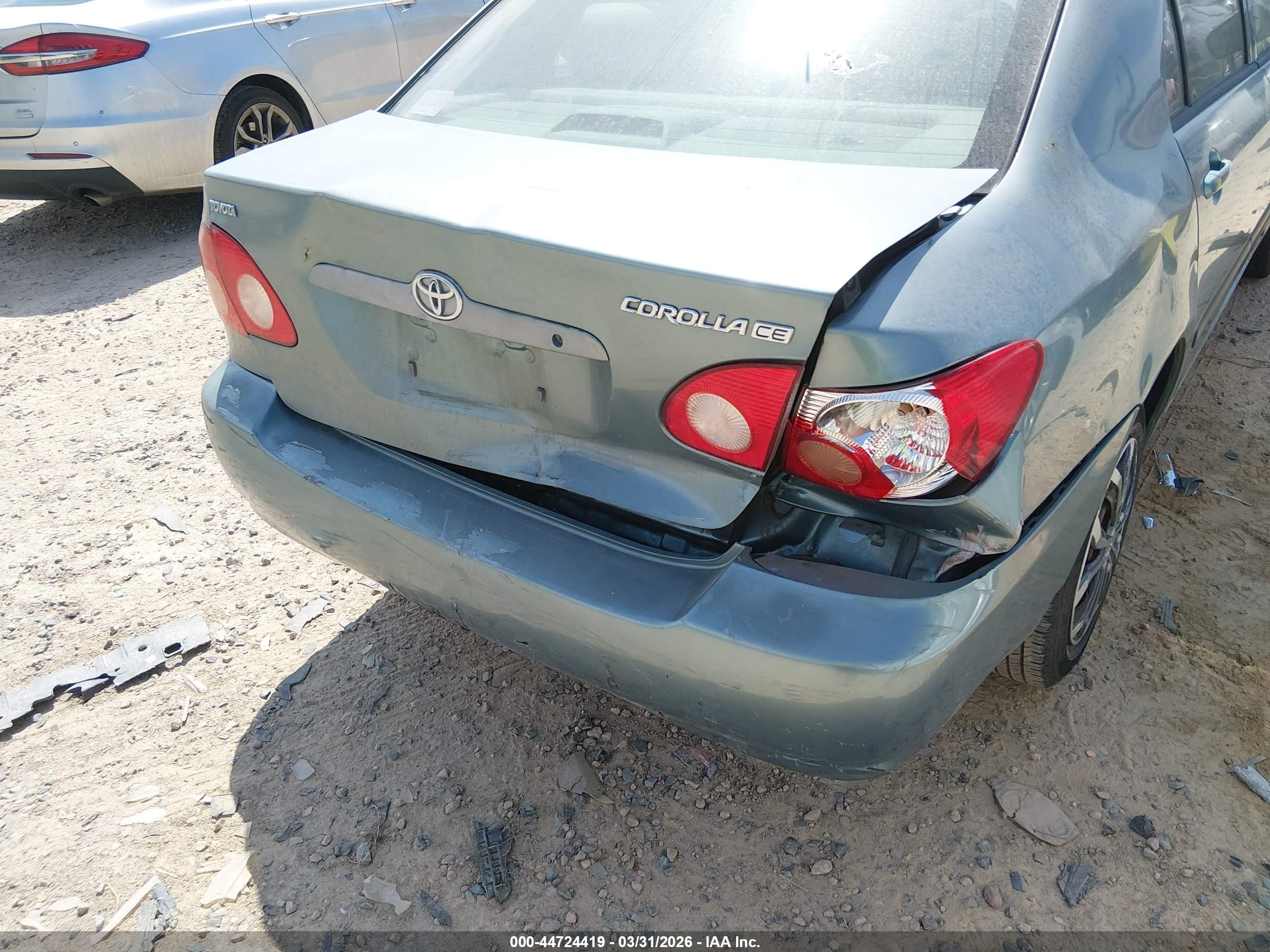 2006 Toyota Corolla Ce Green vin: 2T1BR32E76C647292