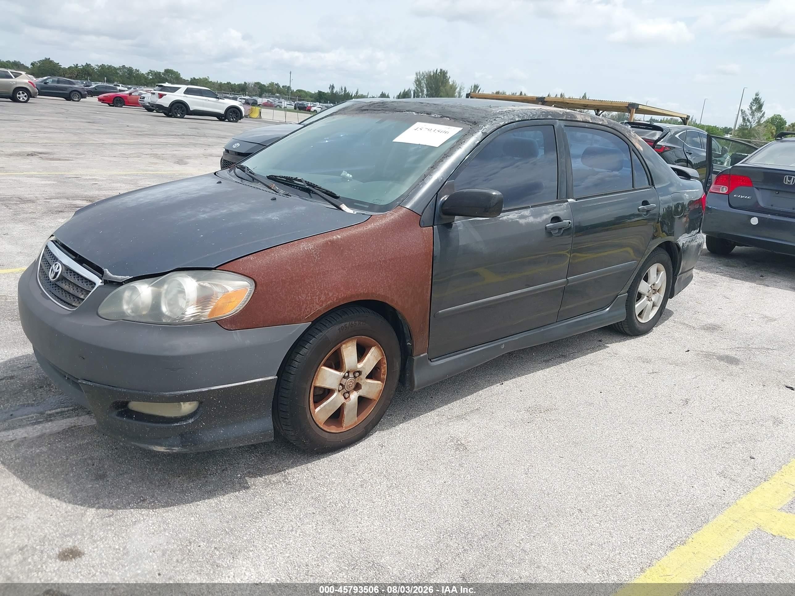 2006 Toyota Corolla S Black vin: 2T1BR32E76C651309