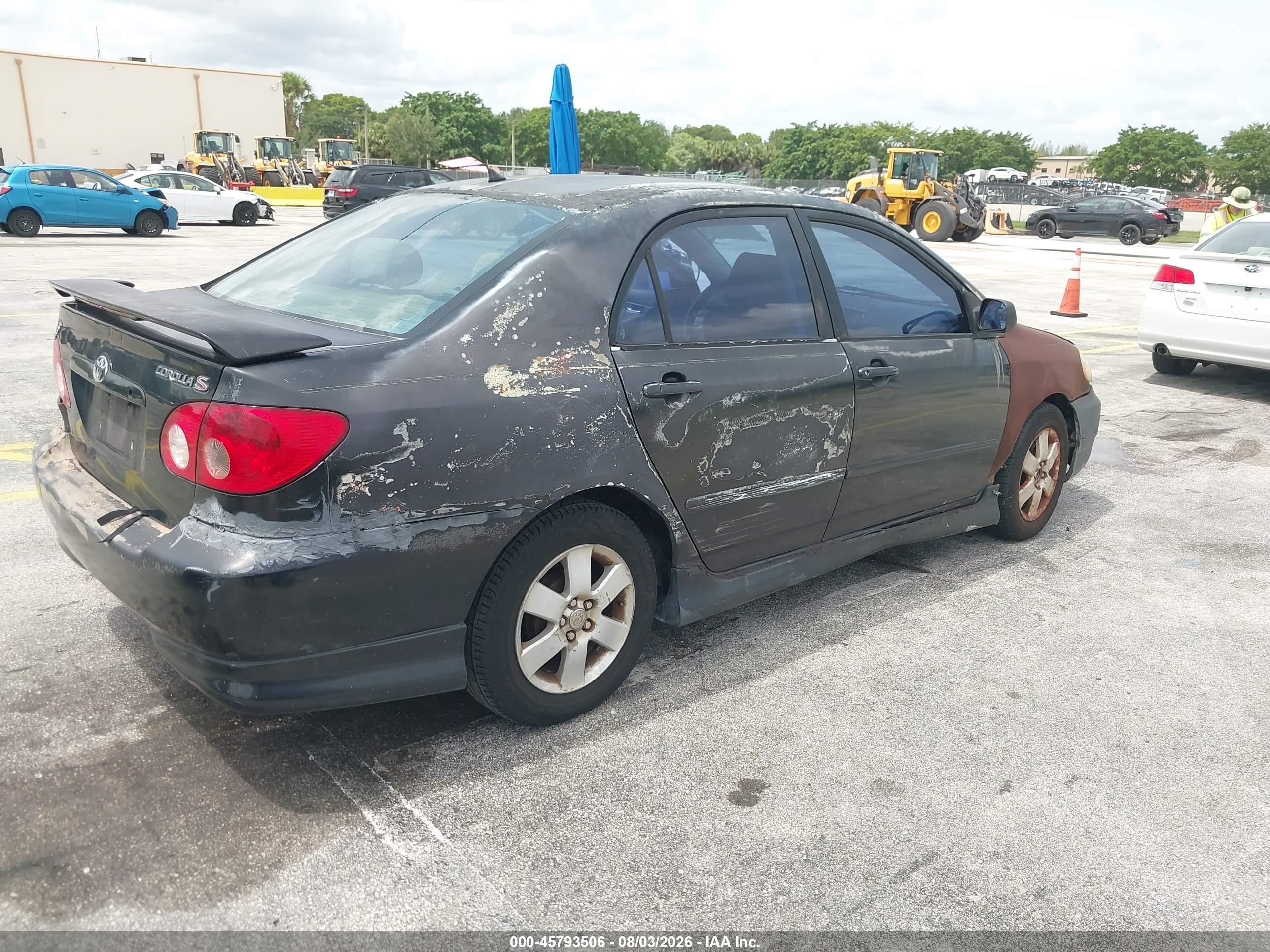 2006 Toyota Corolla S Black vin: 2T1BR32E76C651309