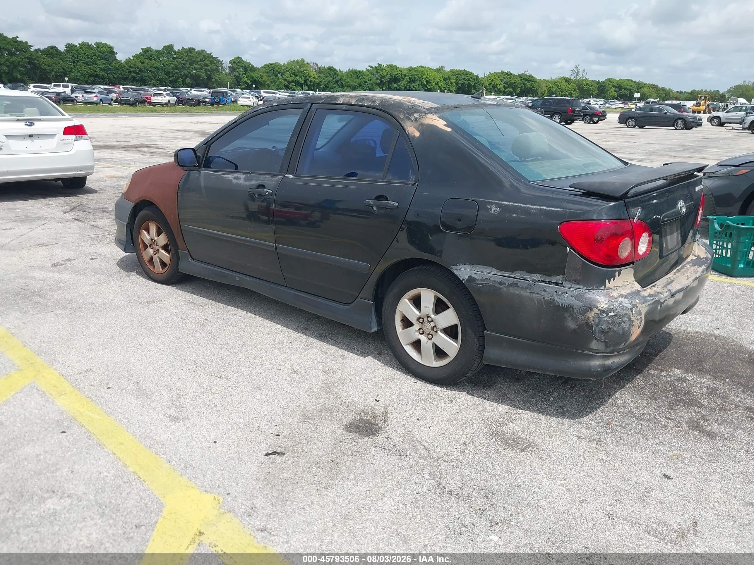 2006 Toyota Corolla S Black vin: 2T1BR32E76C651309