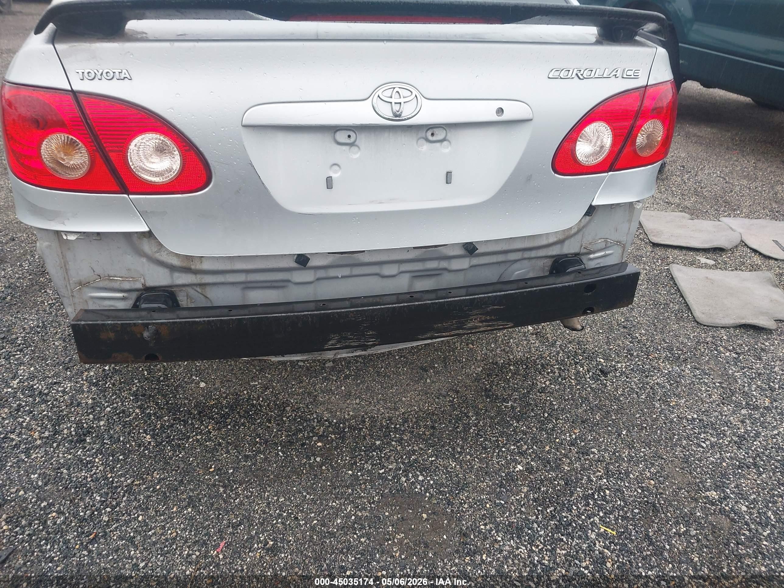 2006 Toyota Corolla Ce Gray vin: 2T1BR32E76C681474