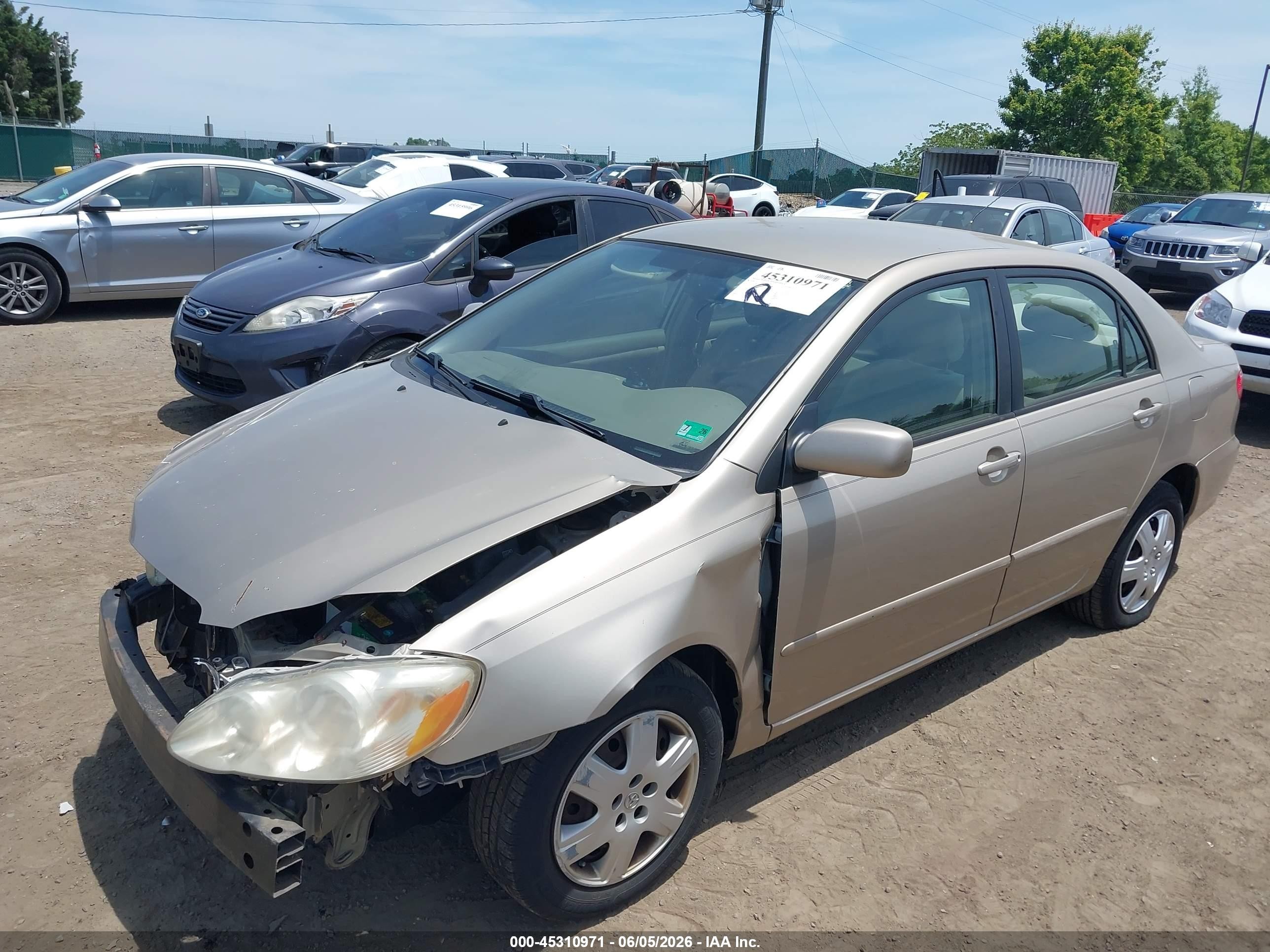 2006 Toyota Corolla Le Beige vin: 2T1BR32E76C706695