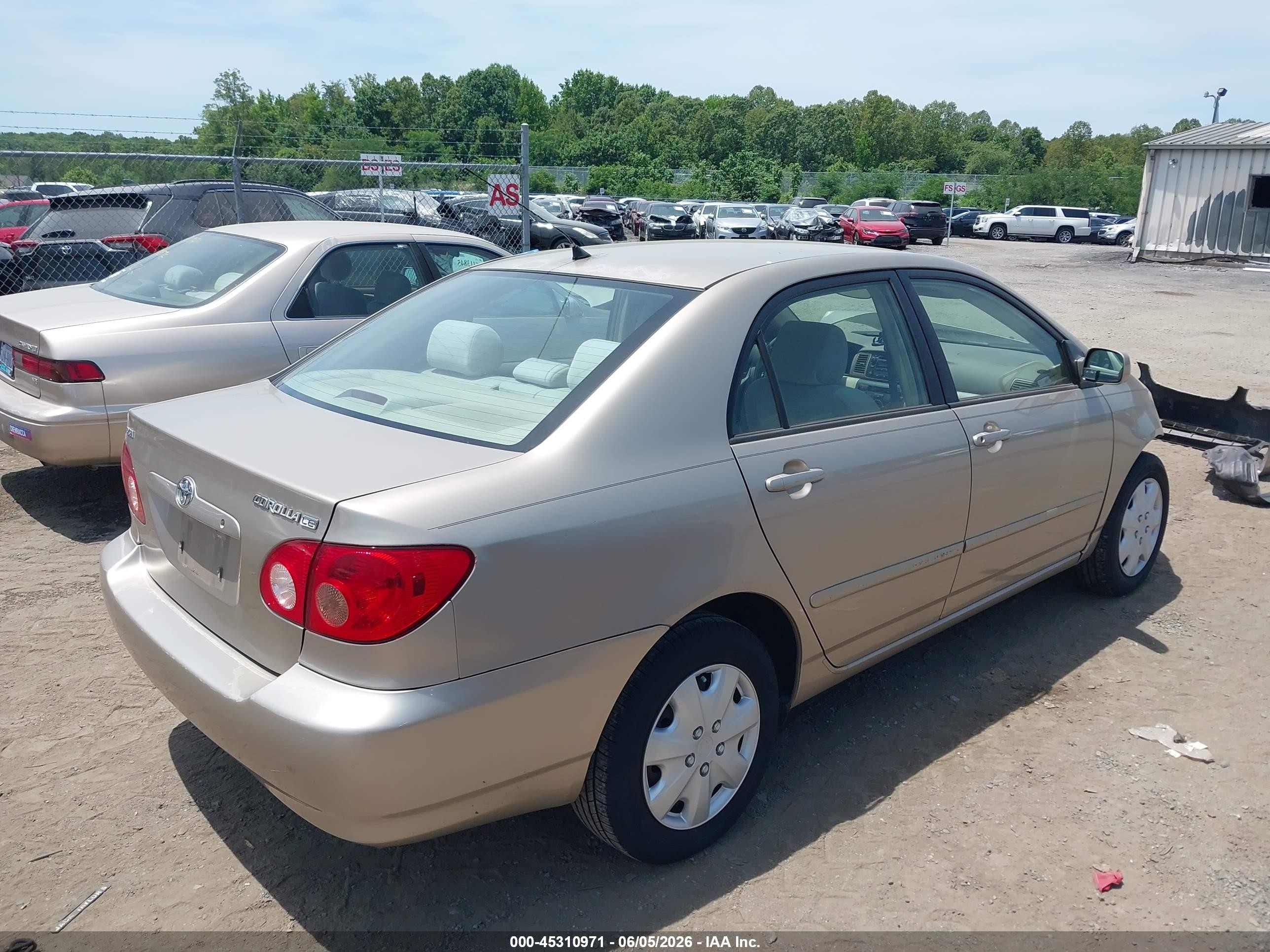 2006 Toyota Corolla Le Beige vin: 2T1BR32E76C706695