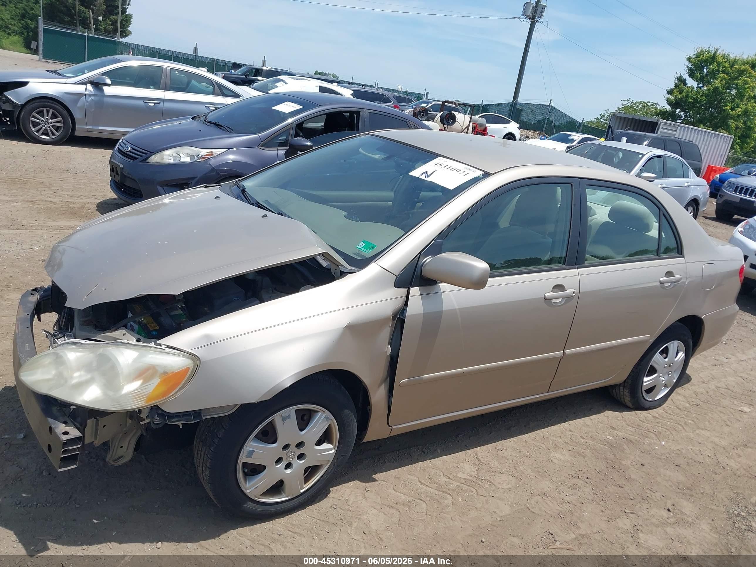 2006 Toyota Corolla Le Beige vin: 2T1BR32E76C706695