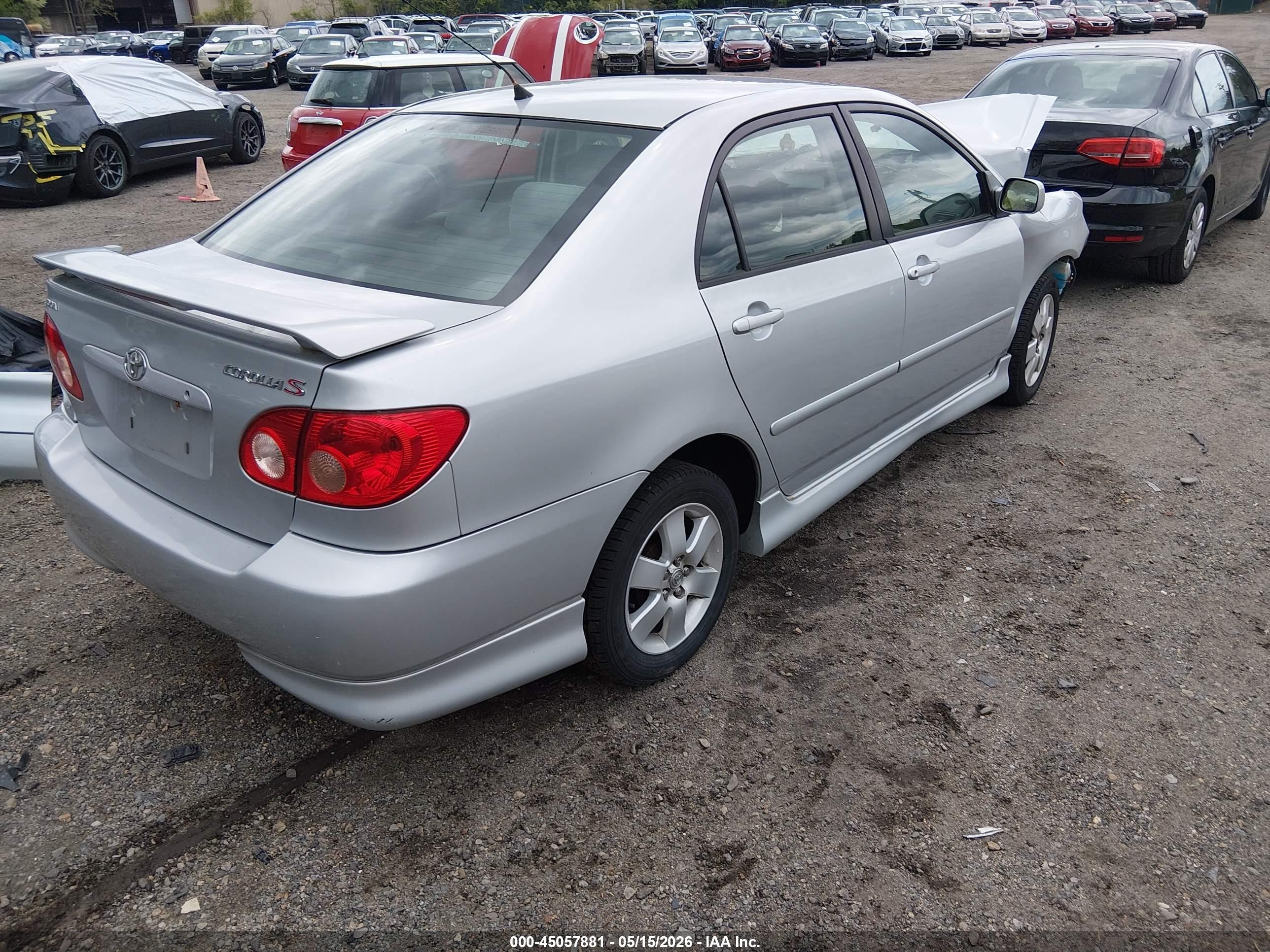 2006 Toyota Corolla S Silver vin: 2T1BR32E76C710634