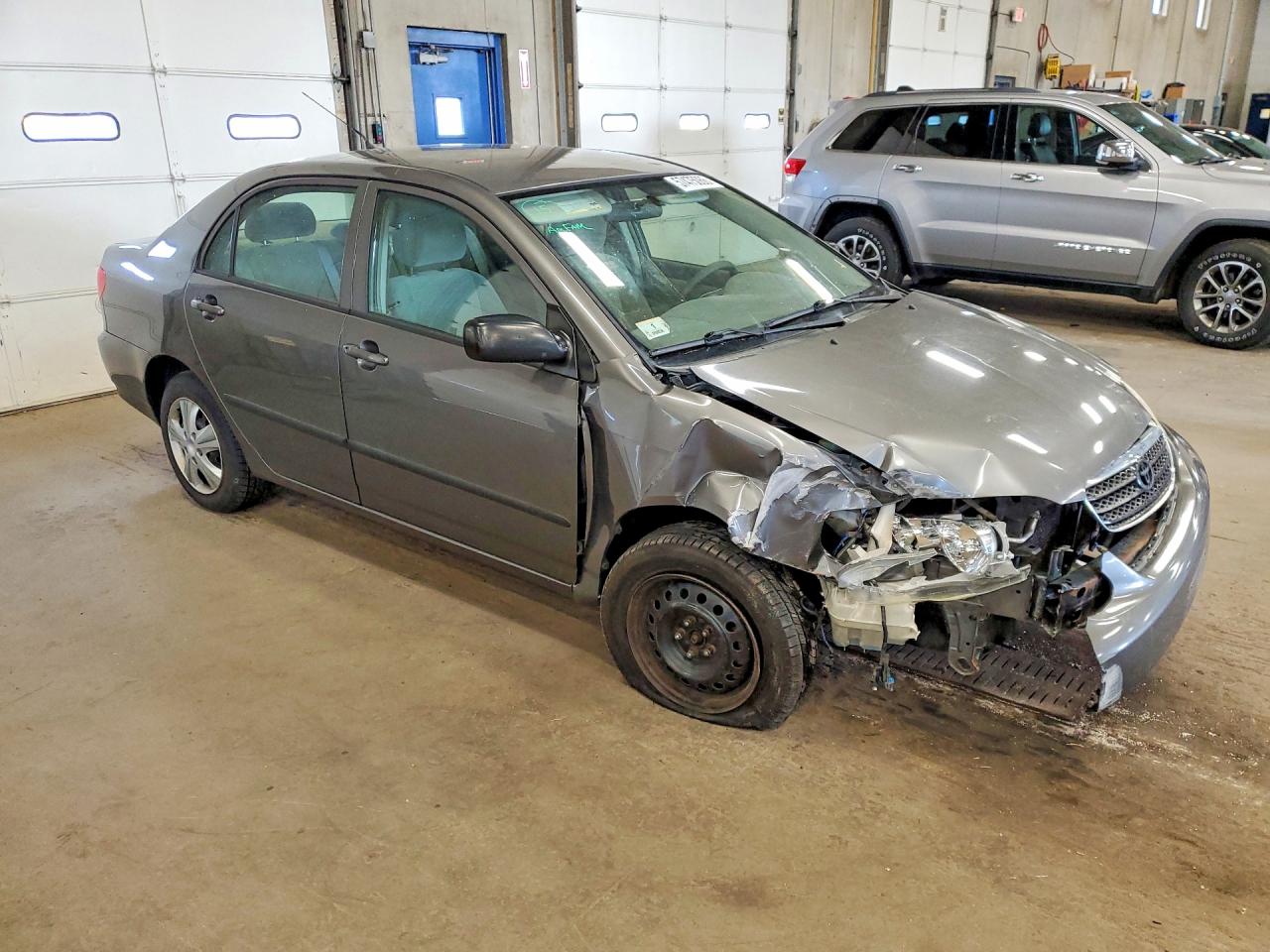 2007 Toyota Corolla Ce Gray vin: 2T1BR32E77C754084