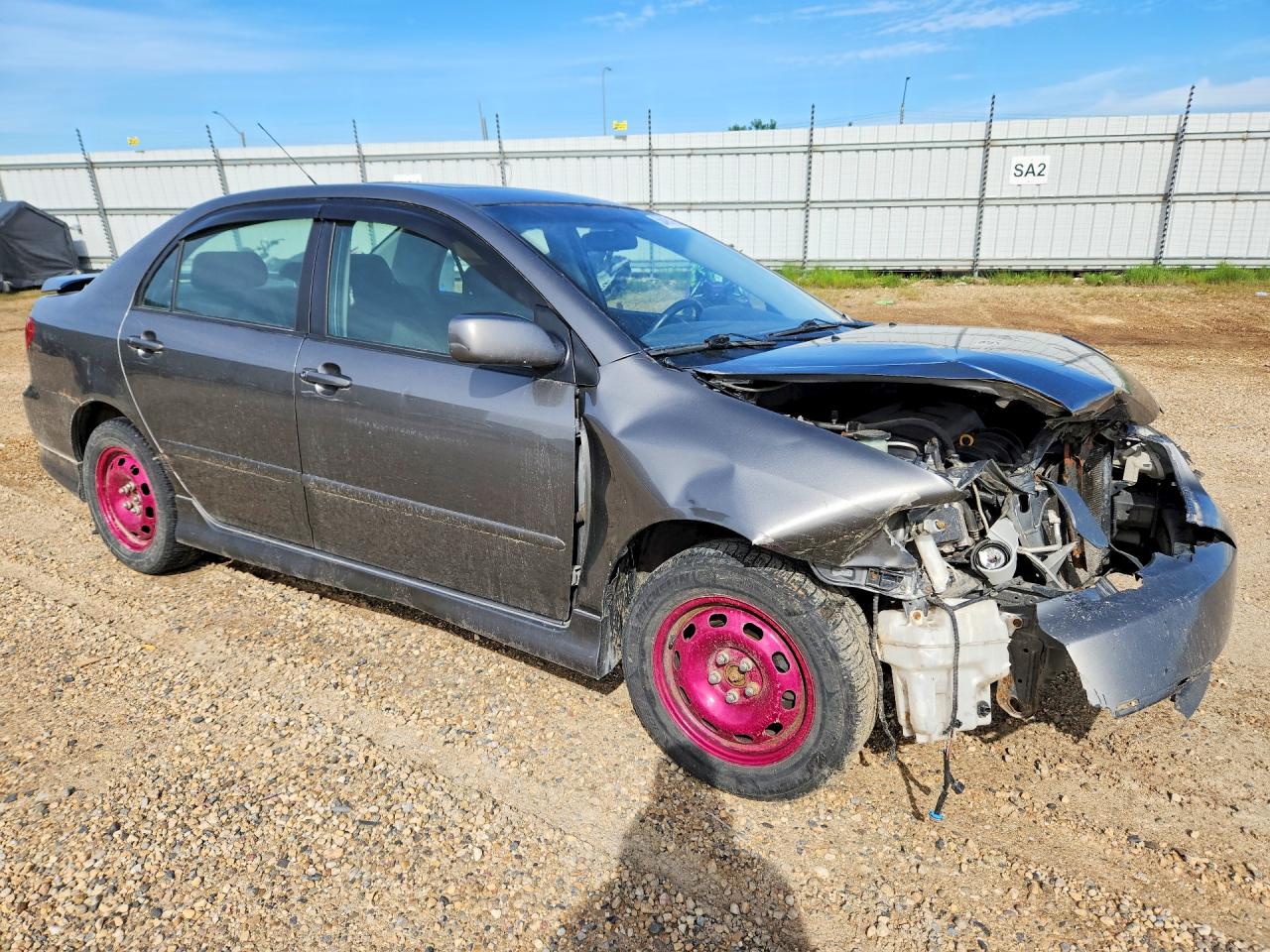 2007 Toyota Corolla Ce Gray vin: 2T1BR32E77C764548