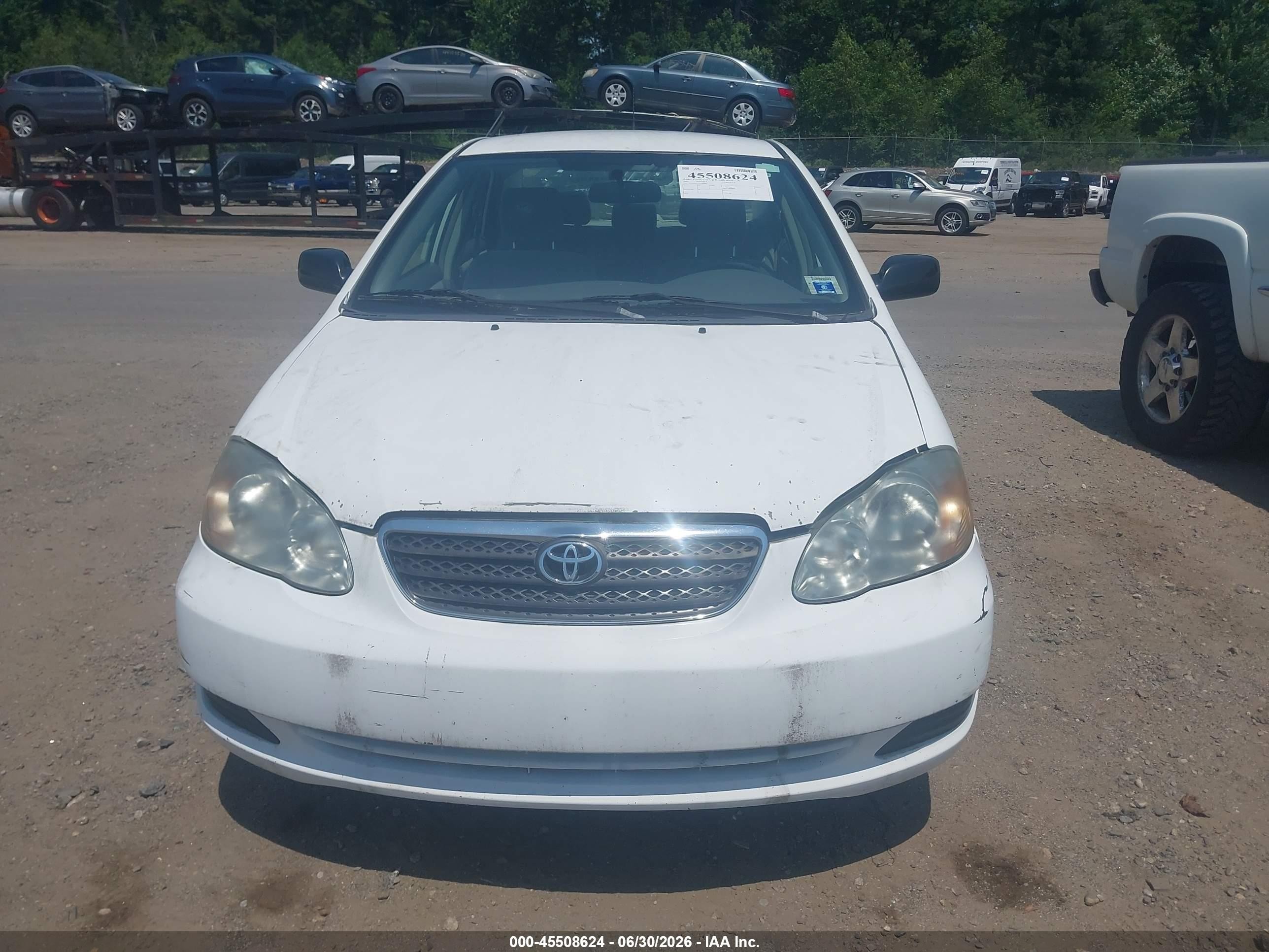 2007 Toyota Corolla Ce White vin: 2T1BR32E77C769992