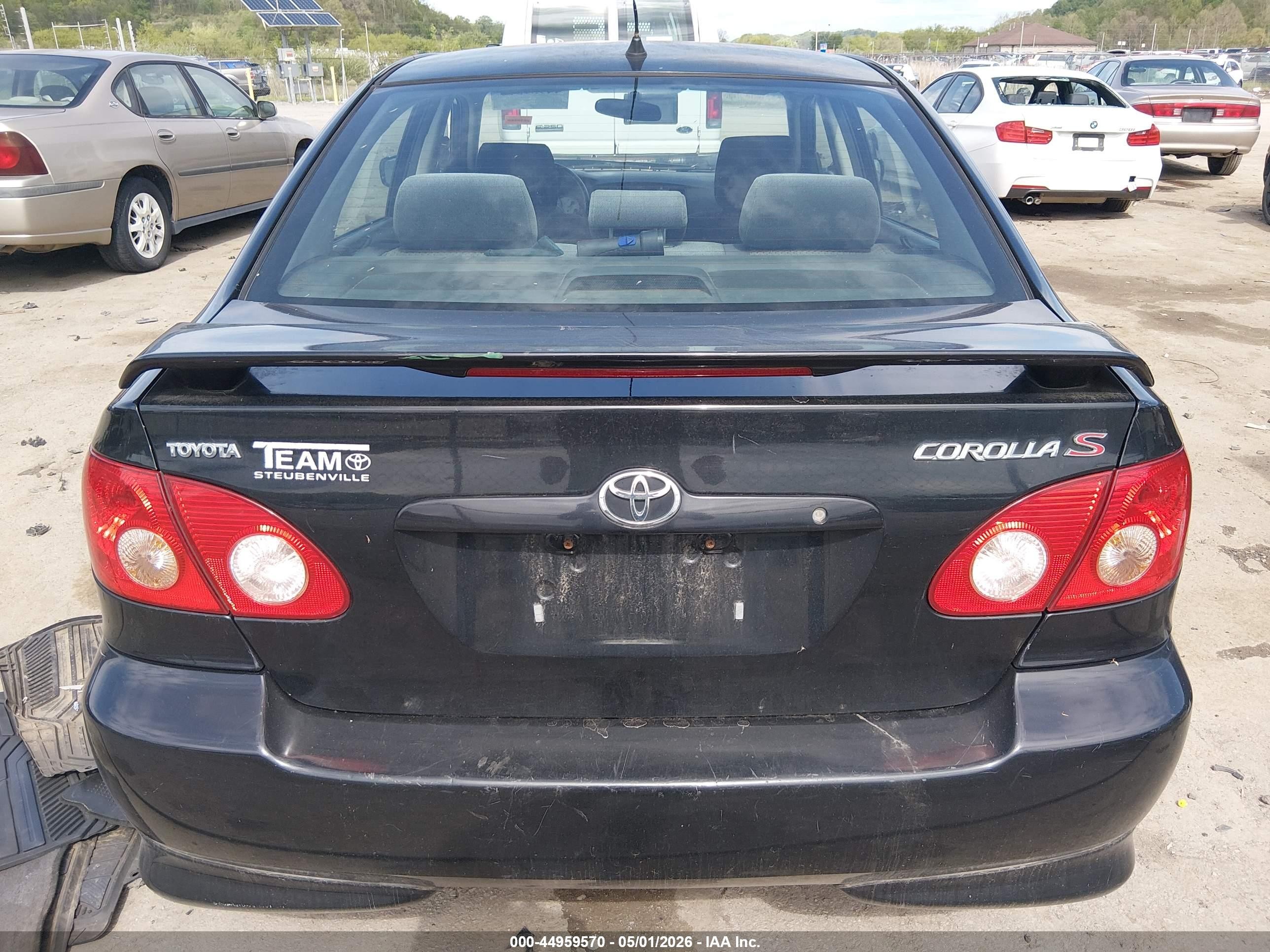 2007 Toyota Corolla S Black vin: 2T1BR32E77C775386