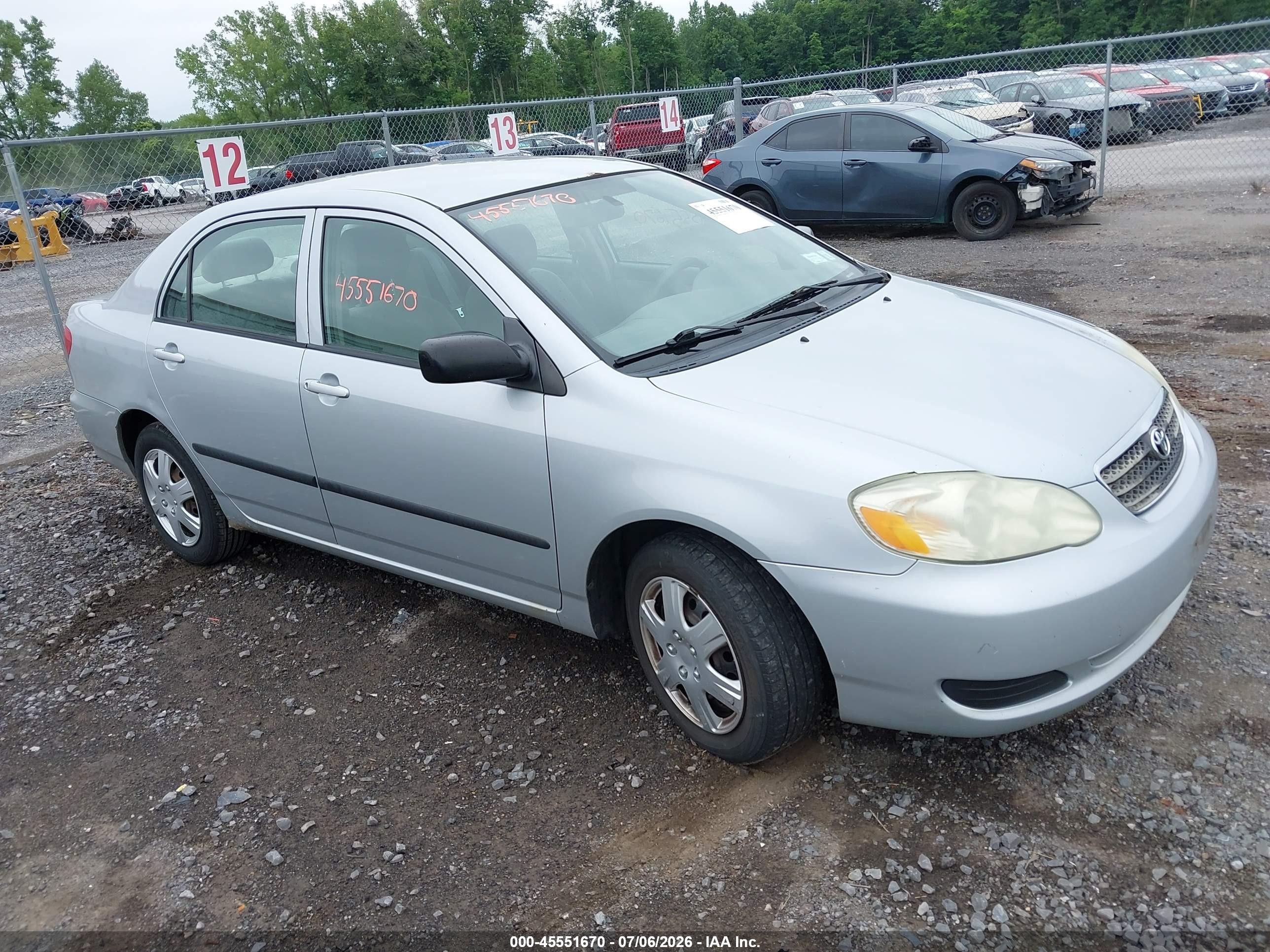 2007 Toyota Corolla Ce Silver vin: 2T1BR32E77C782161