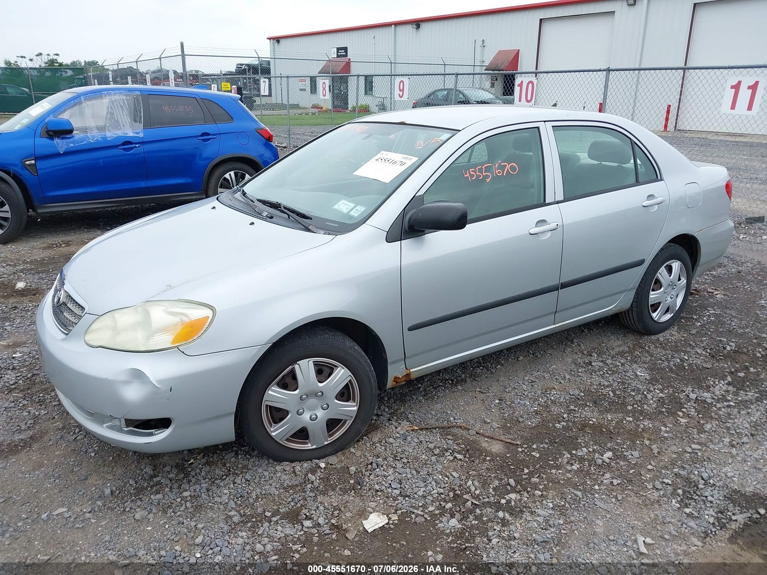 2007 Toyota Corolla Ce Silver vin: 2T1BR32E77C782161