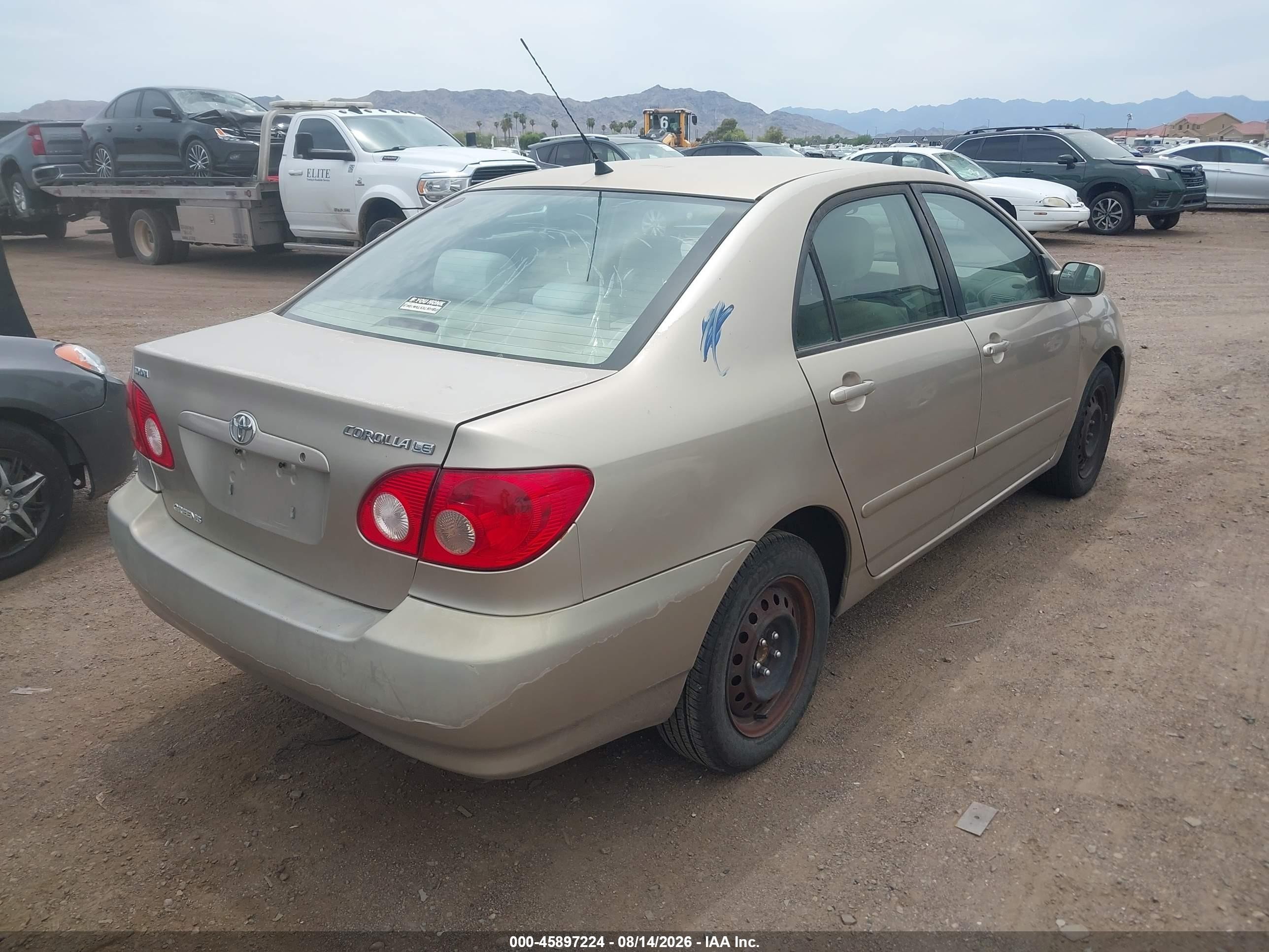 2007 Toyota Corolla Le Gold vin: 2T1BR32E77C791331