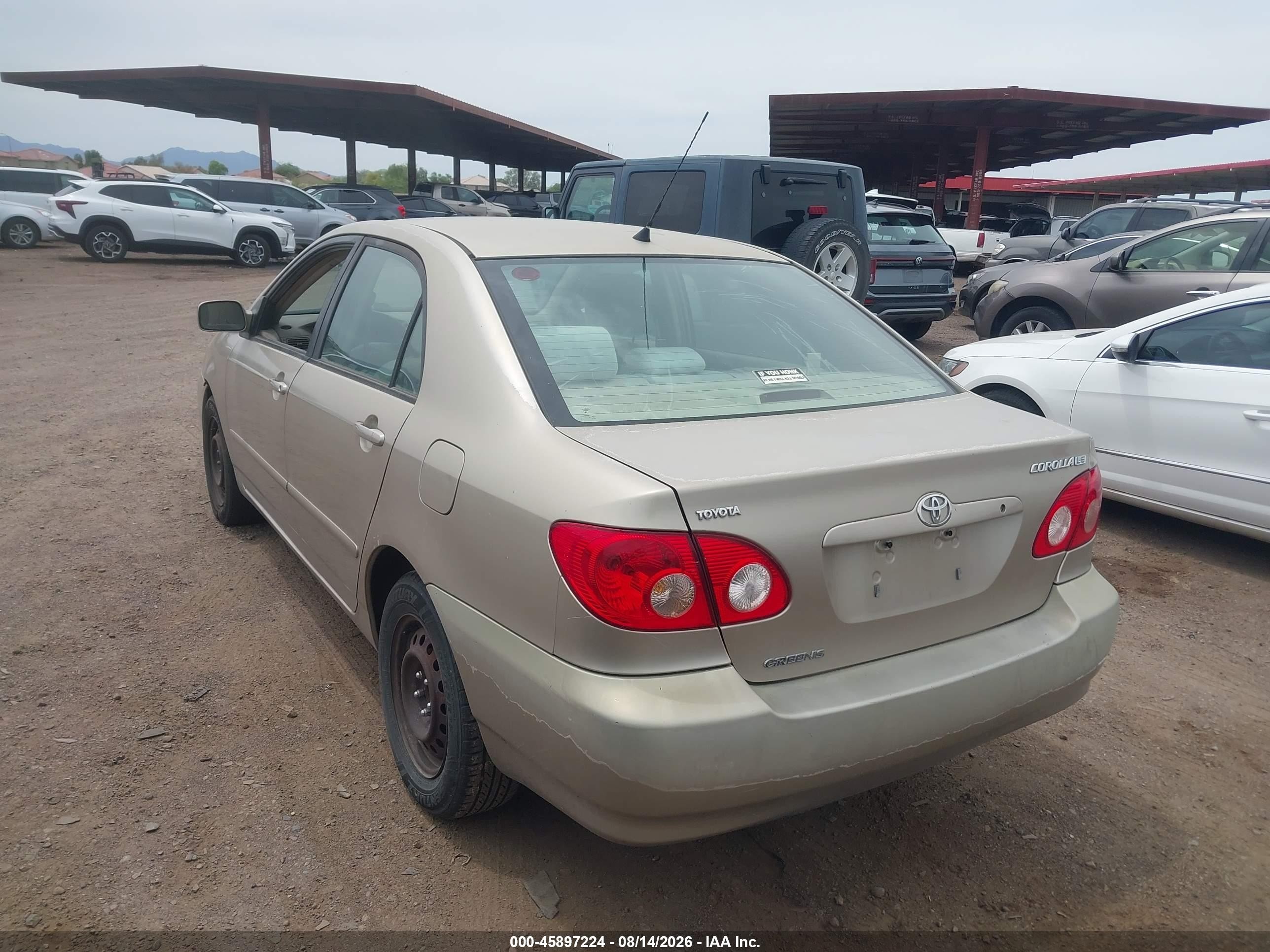 2007 Toyota Corolla Le Gold vin: 2T1BR32E77C791331