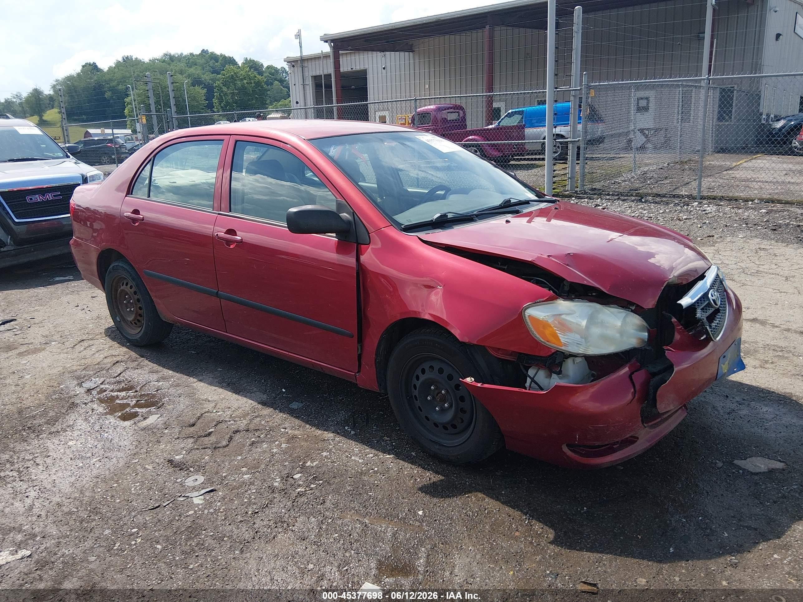 2008 Toyota Corolla Ce Red vin: 2T1BR32E78C902459