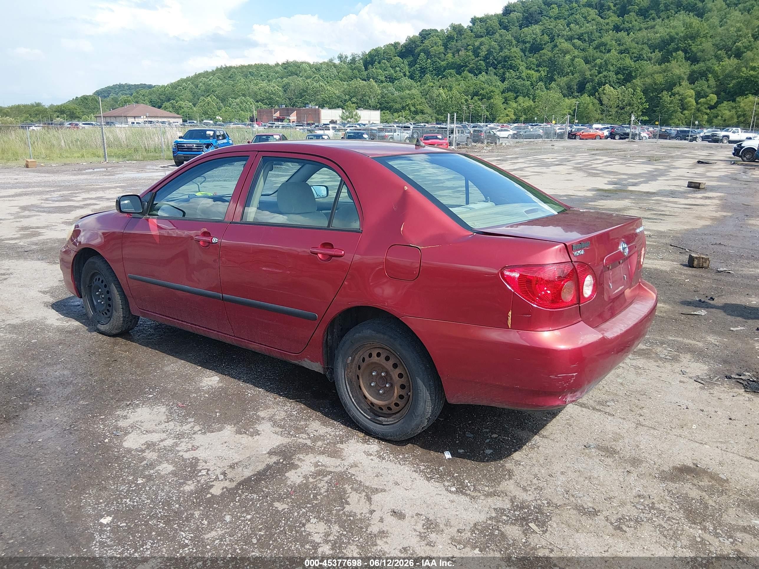 2008 Toyota Corolla Ce Red vin: 2T1BR32E78C902459