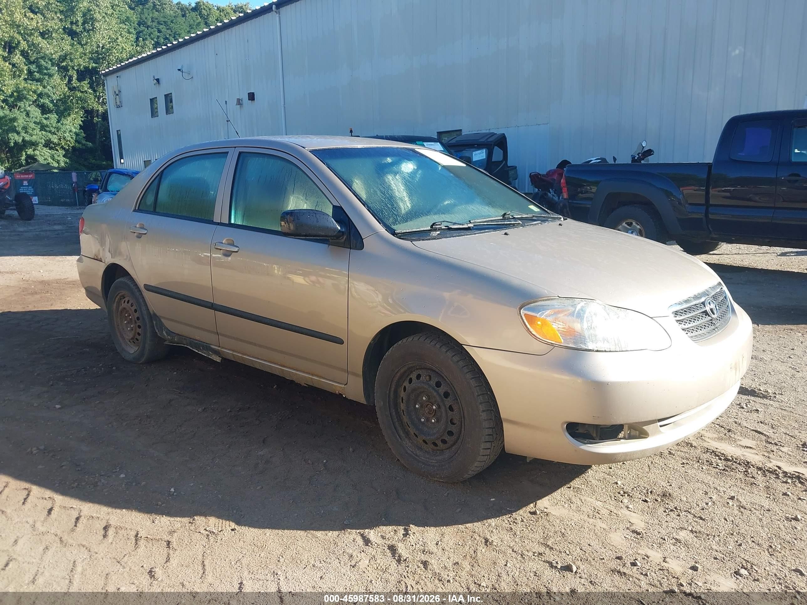 2008 Toyota Corolla Ce Beige vin: 2T1BR32E78C908570