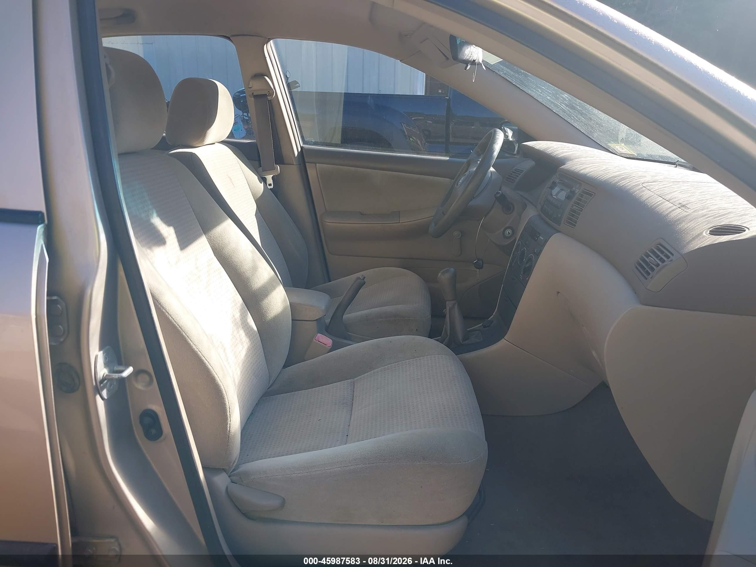 2008 Toyota Corolla Ce Beige vin: 2T1BR32E78C908570