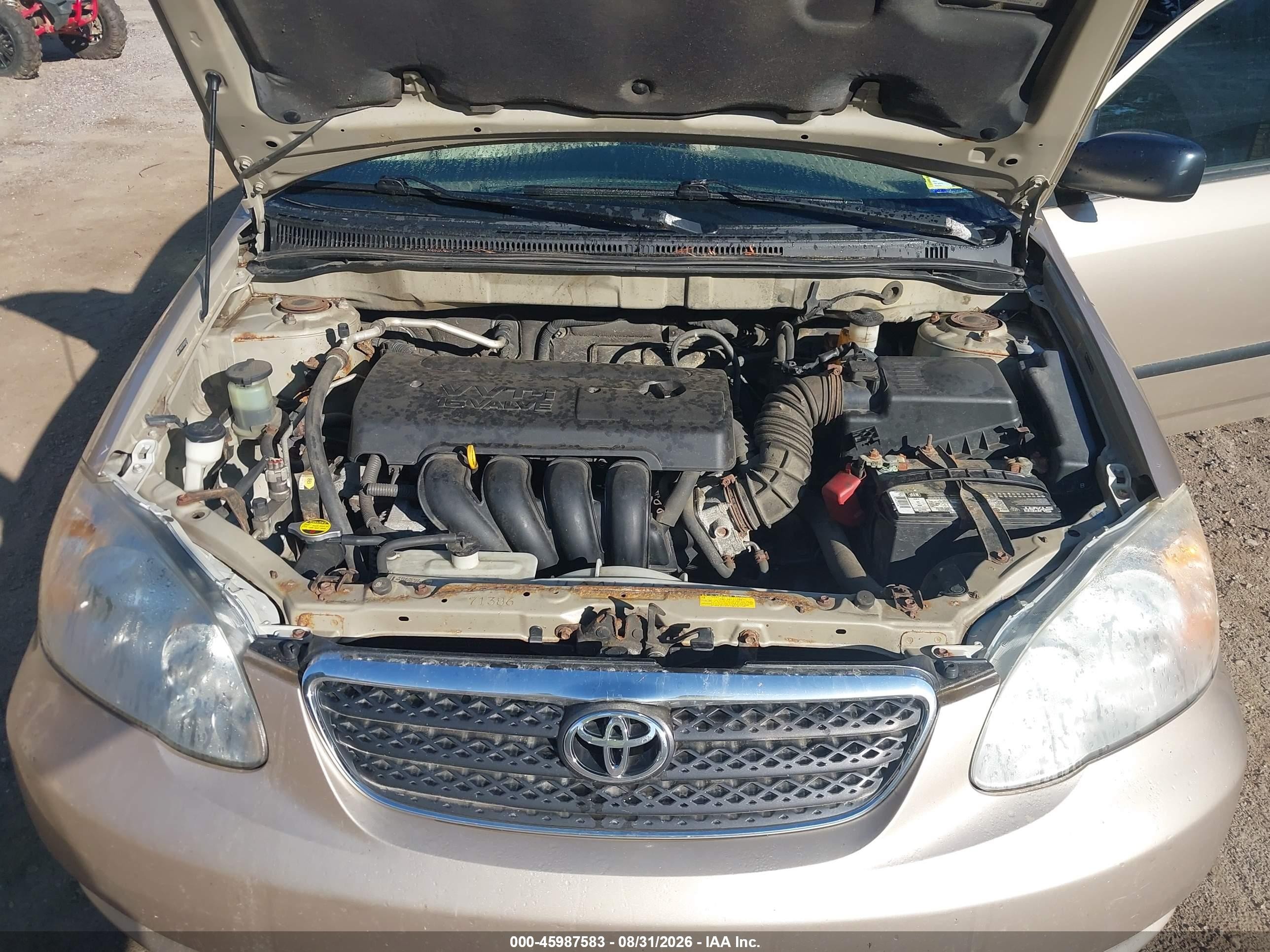 2008 Toyota Corolla Ce Beige vin: 2T1BR32E78C908570