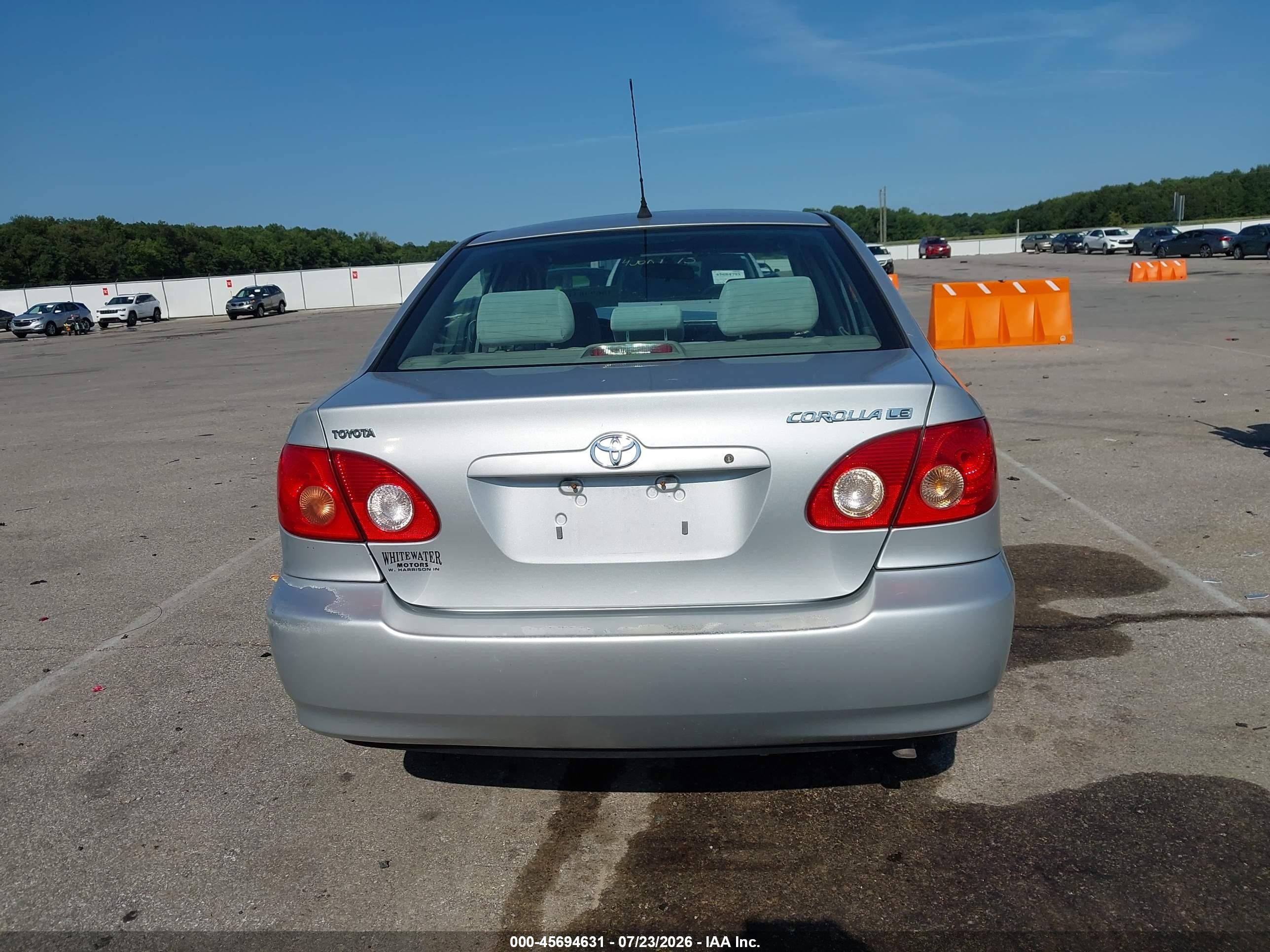 2008 Toyota Corolla Le Silver vin: 2T1BR32E78C916961