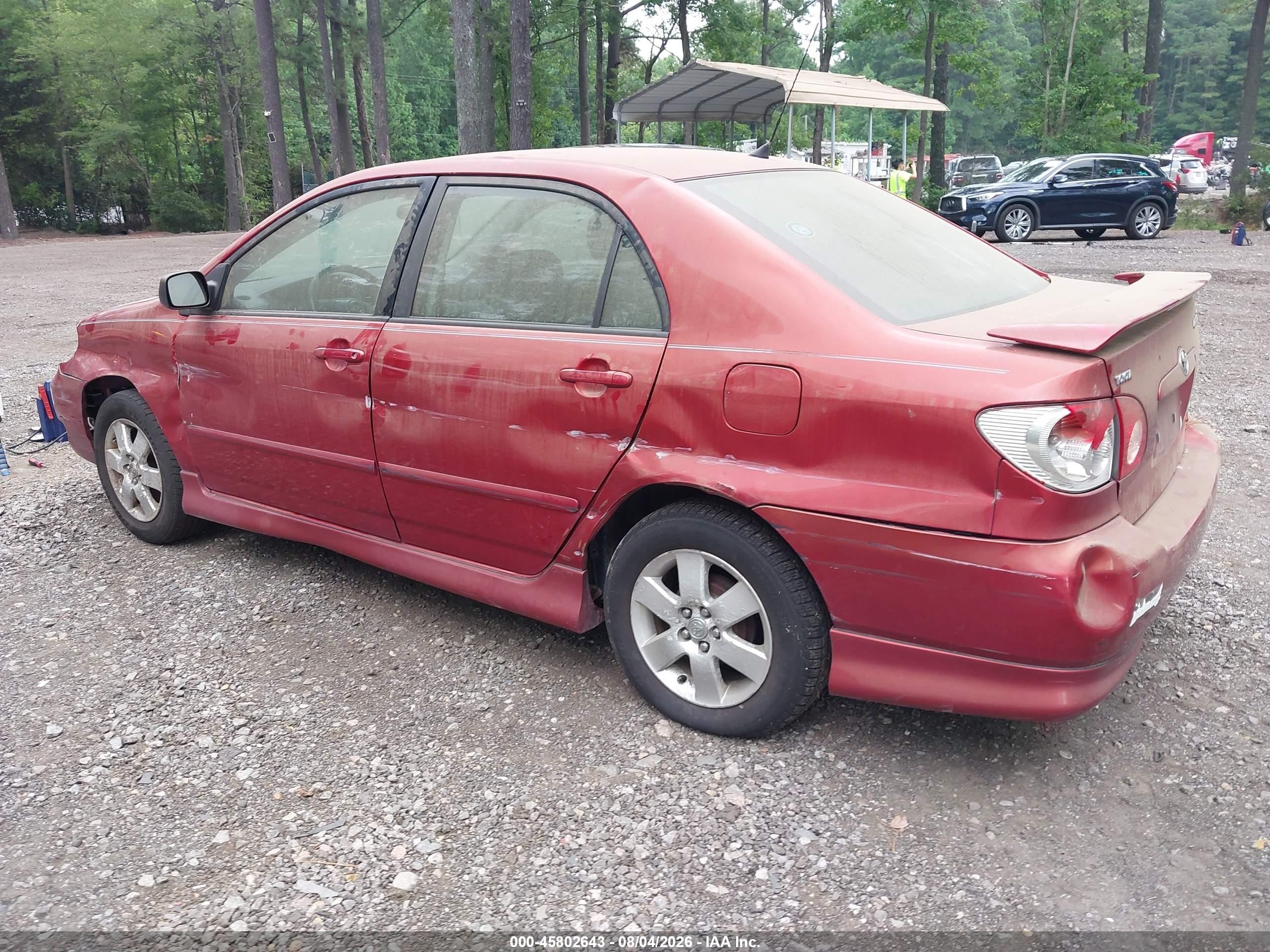 2008 Toyota Corolla S Бордовый vin: 2T1BR32E78C925269