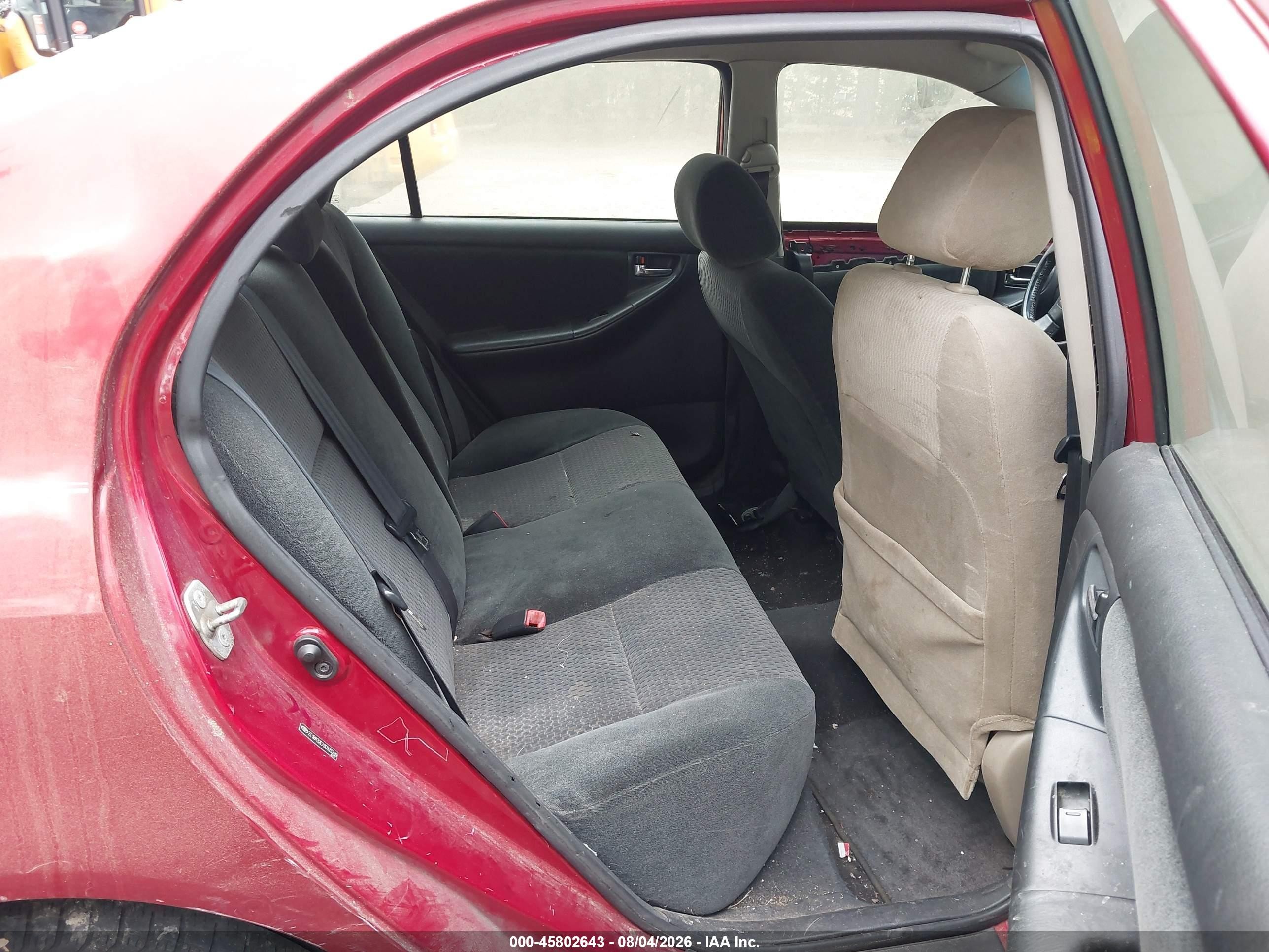 2008 Toyota Corolla S Бордовый vin: 2T1BR32E78C925269