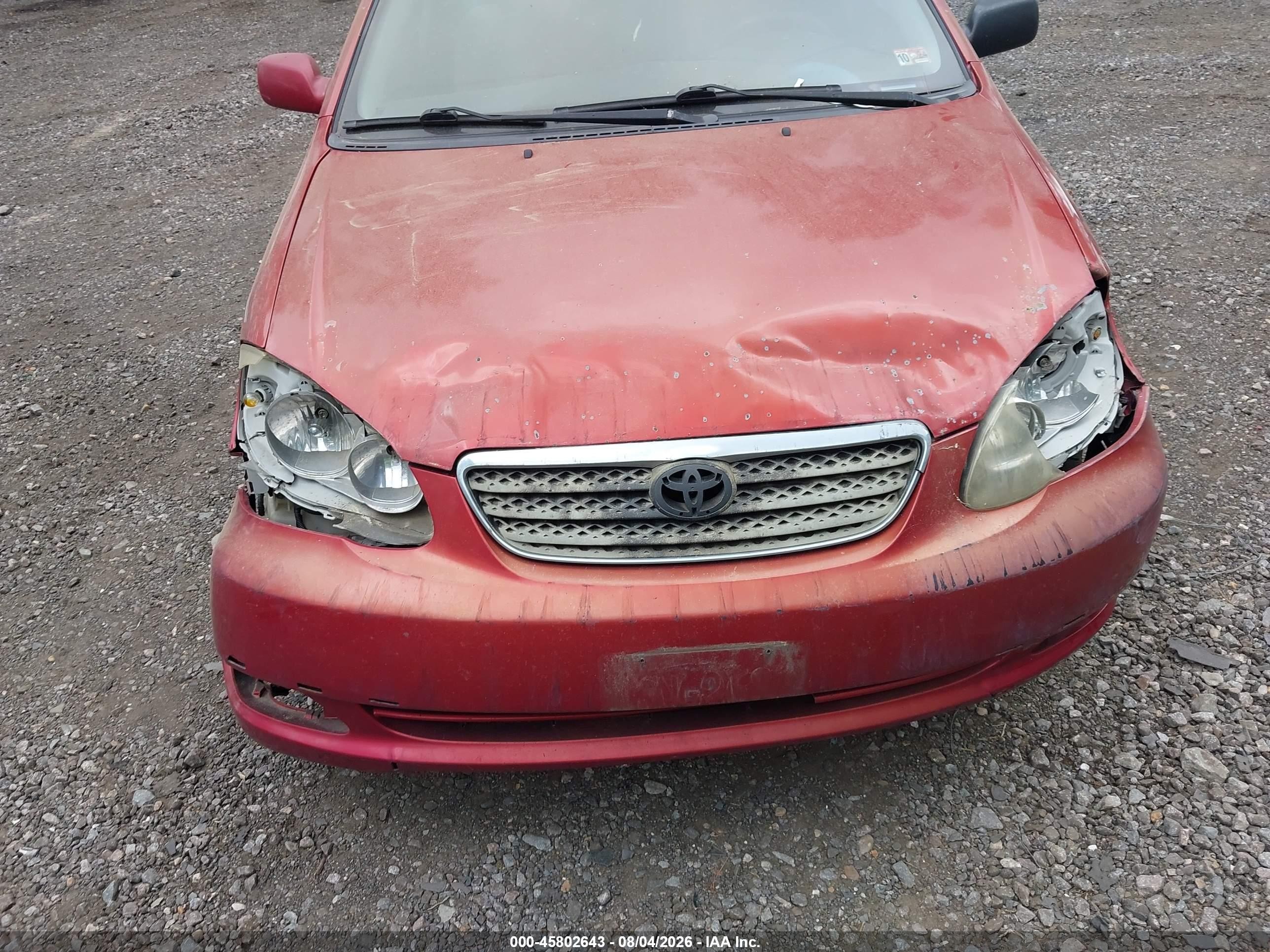 2008 Toyota Corolla S Бордовый vin: 2T1BR32E78C925269