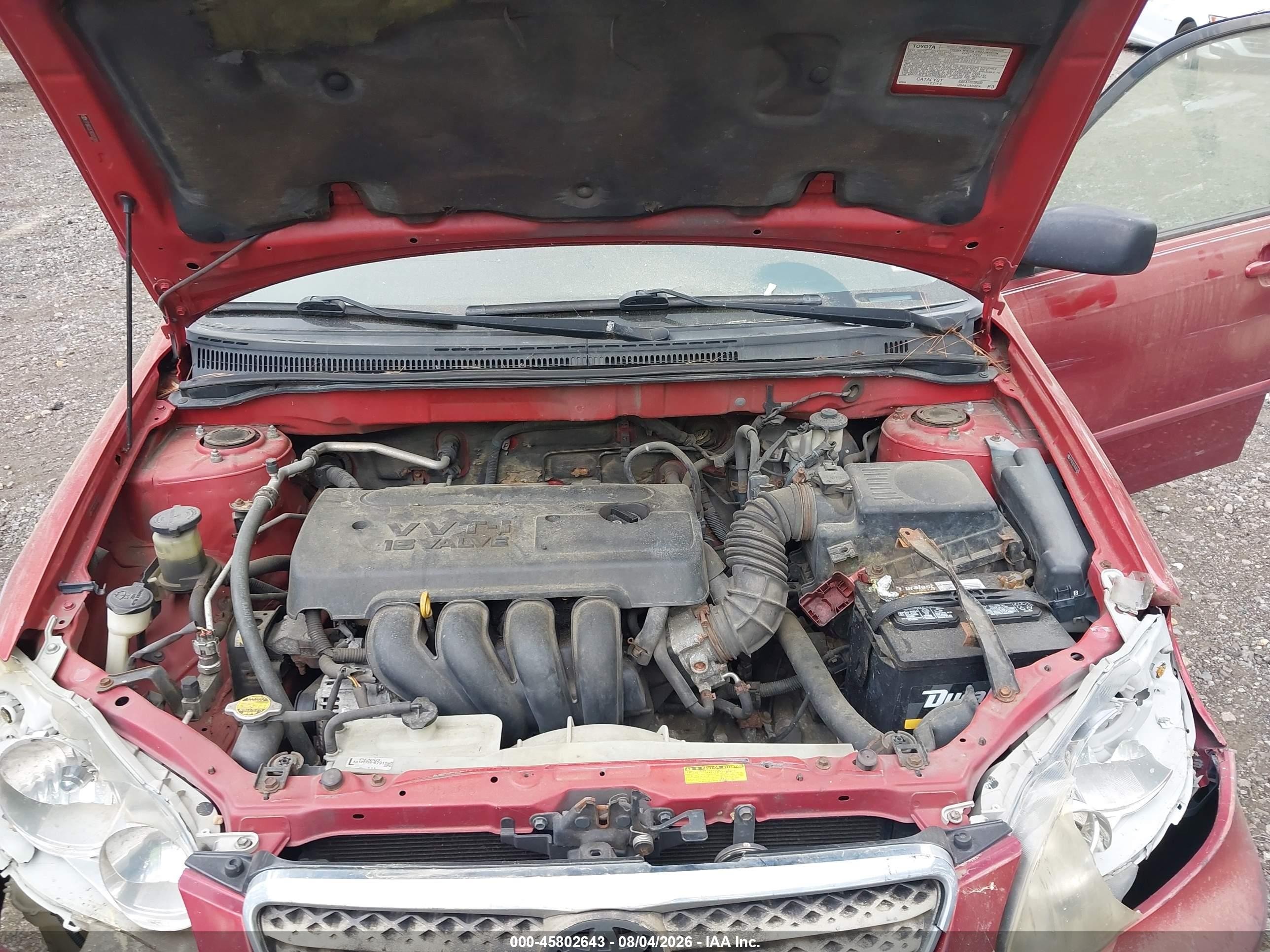 2008 Toyota Corolla S Бордовый vin: 2T1BR32E78C925269