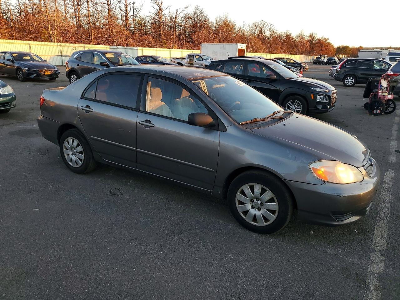 2003 Toyota Corolla Ce Gray vin: 2T1BR32E83C086998