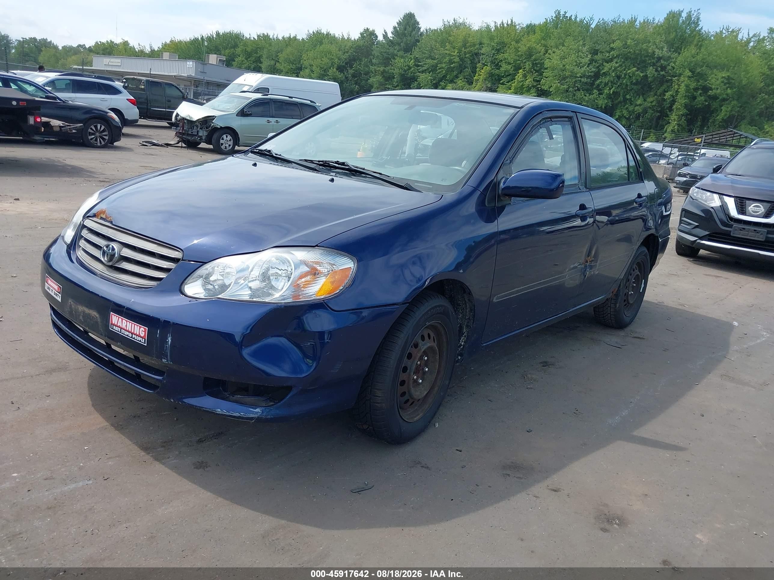 2004 Toyota Corolla Le Blue vin: 2T1BR32E84C206428