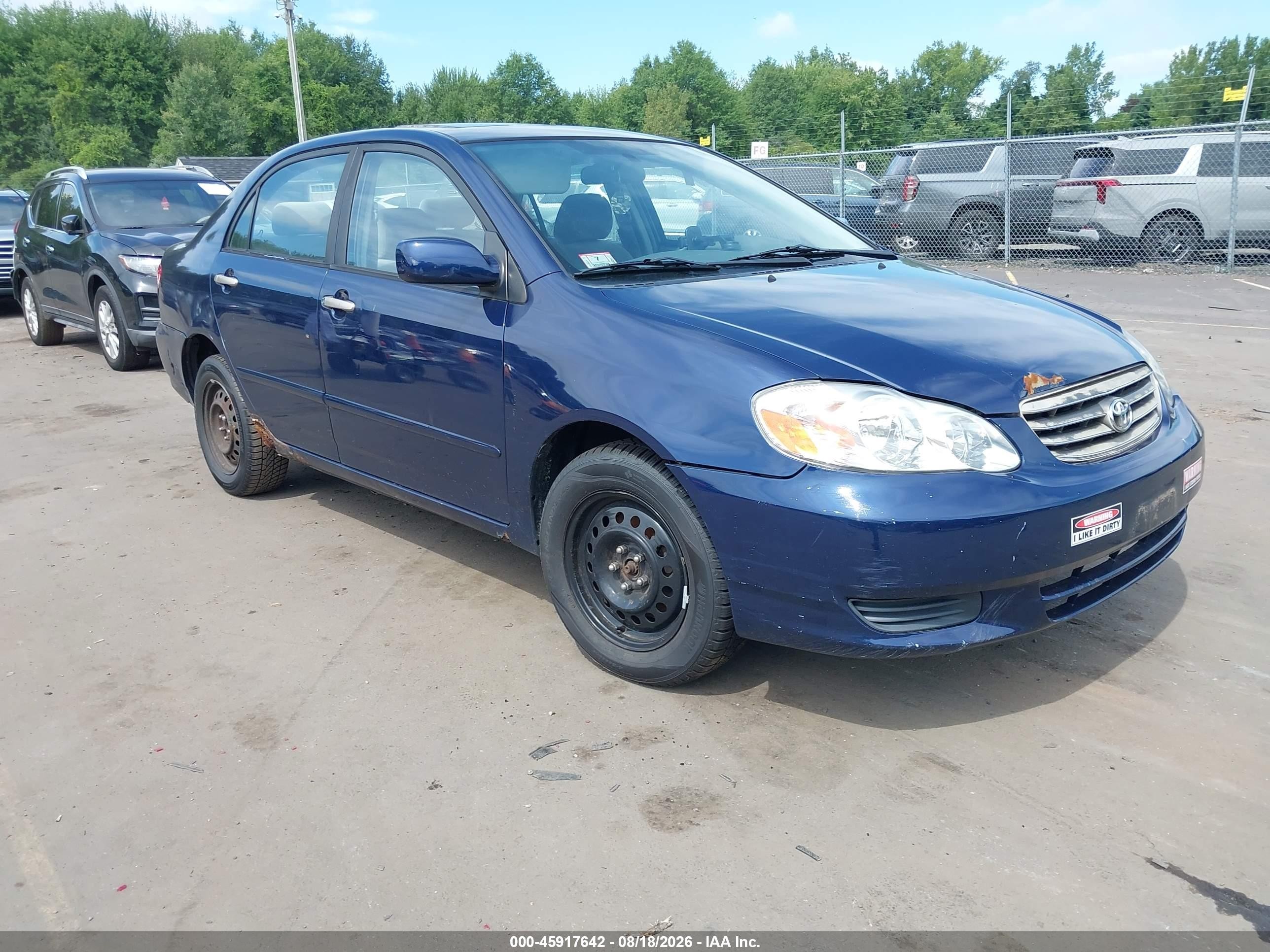 2004 Toyota Corolla Le Blue vin: 2T1BR32E84C206428