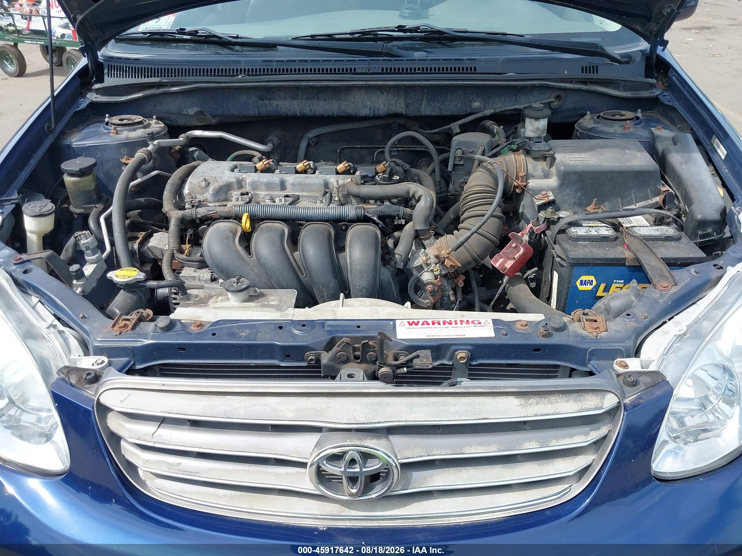 2004 Toyota Corolla Le Blue vin: 2T1BR32E84C206428