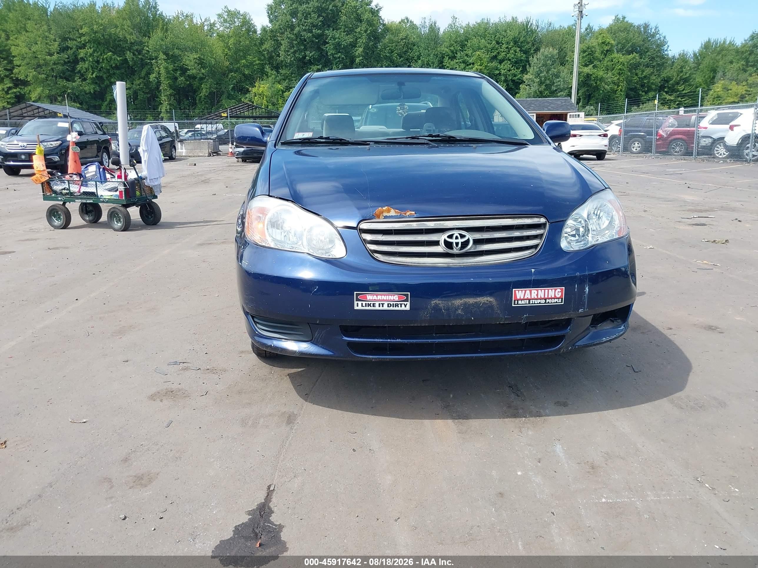 2004 Toyota Corolla Le Blue vin: 2T1BR32E84C206428