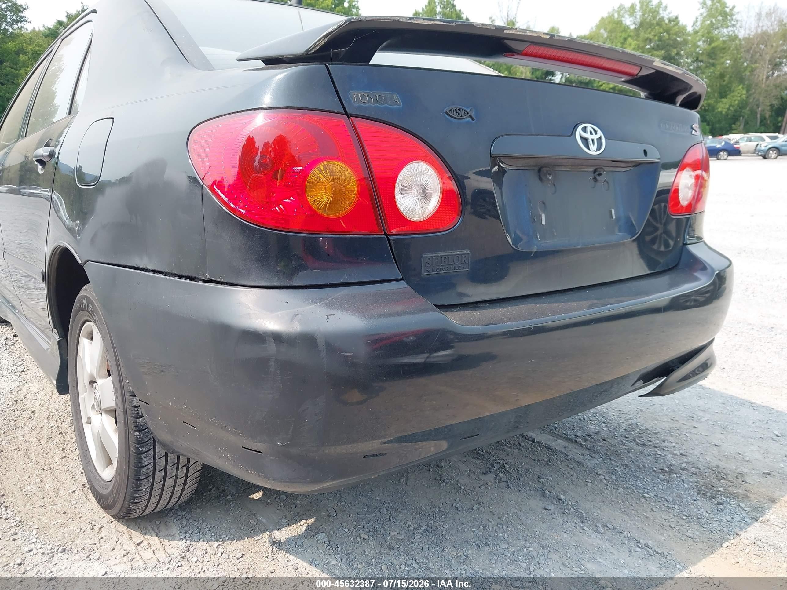 2004 Toyota Corolla S Black vin: 2T1BR32E84C226713