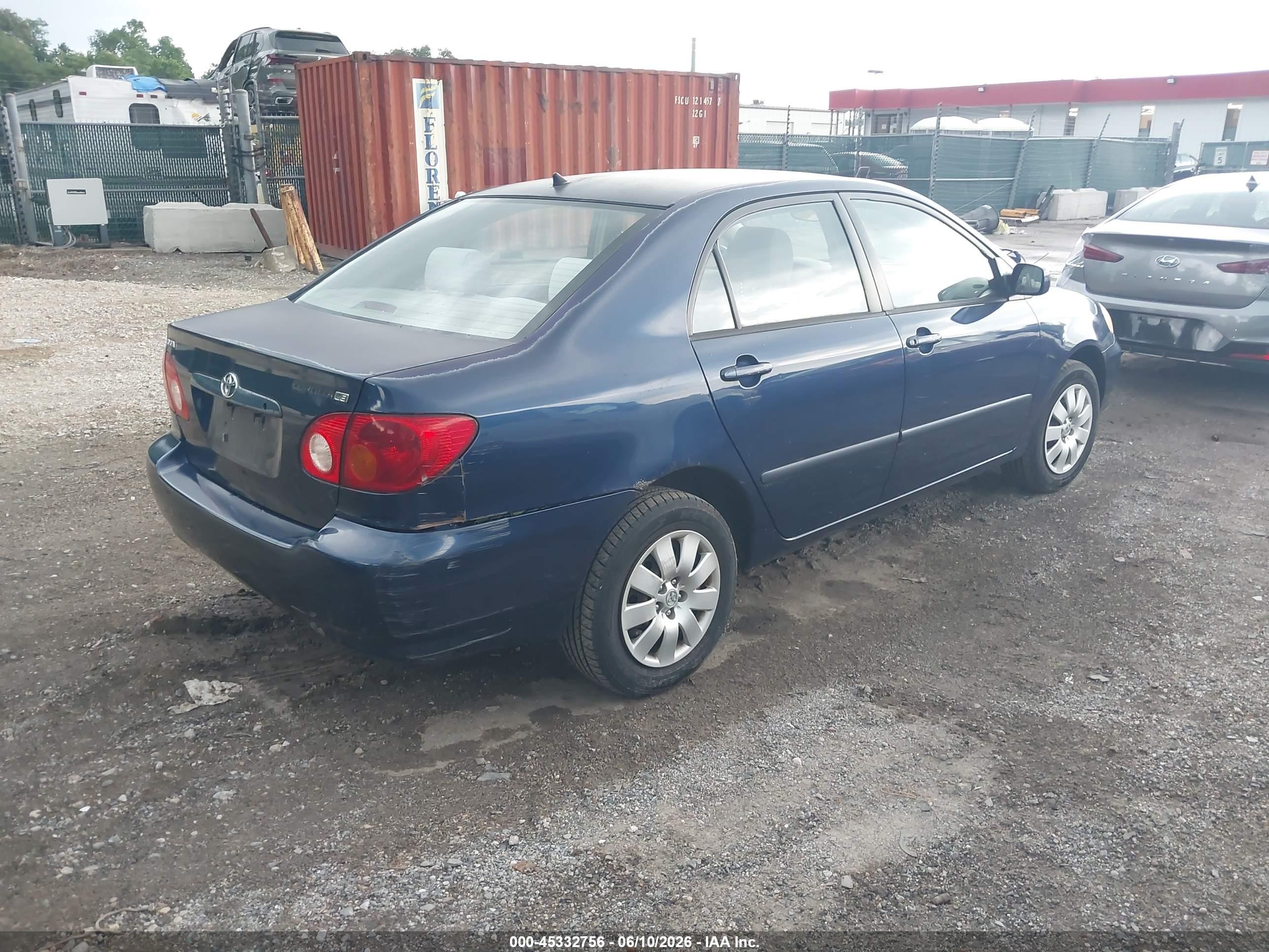 2004 Toyota Corolla Le Blue vin: 2T1BR32E84C235668